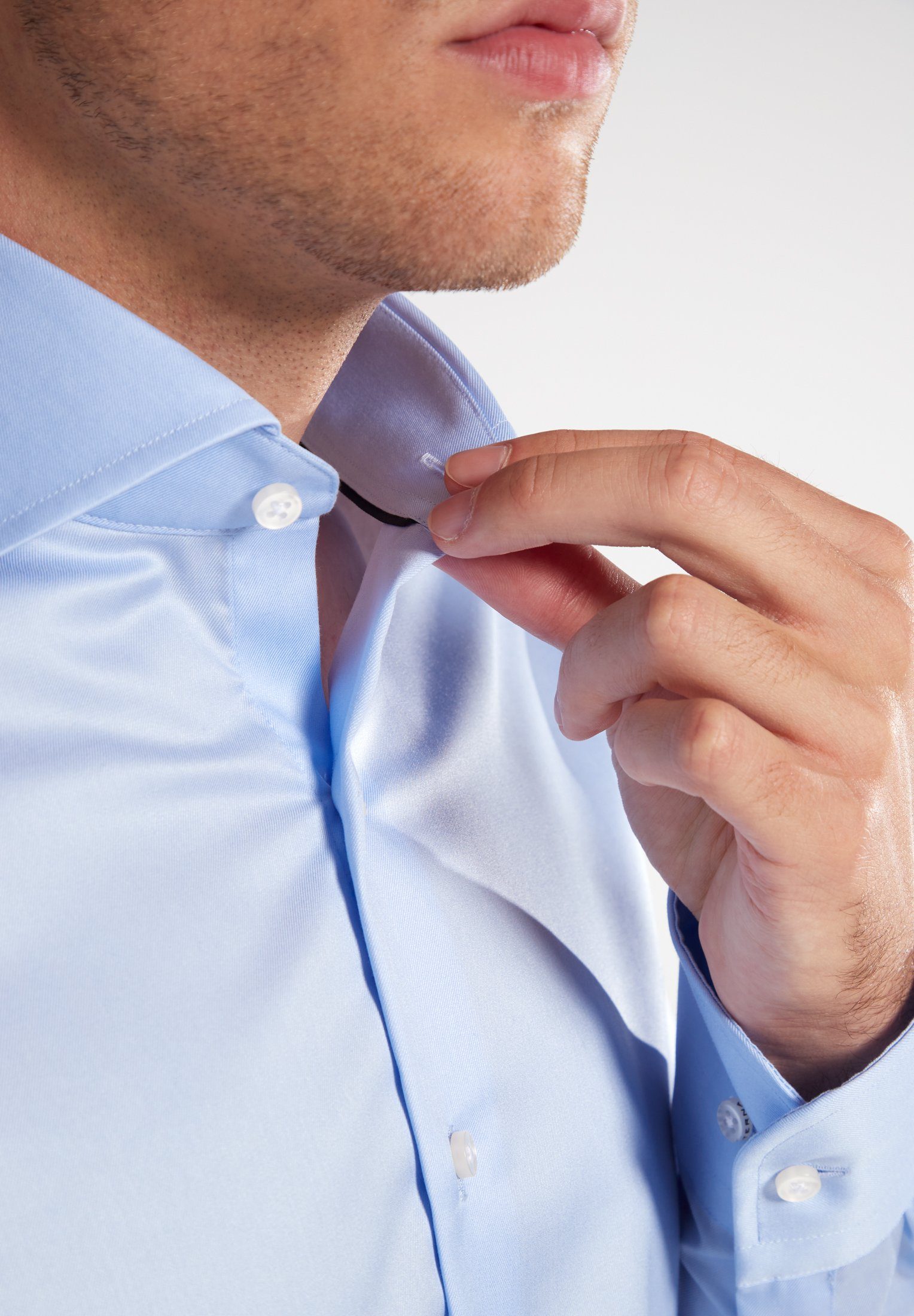 Eterna Overhemd met lange mouwen Slim fit NON IRON (strijkvrij)