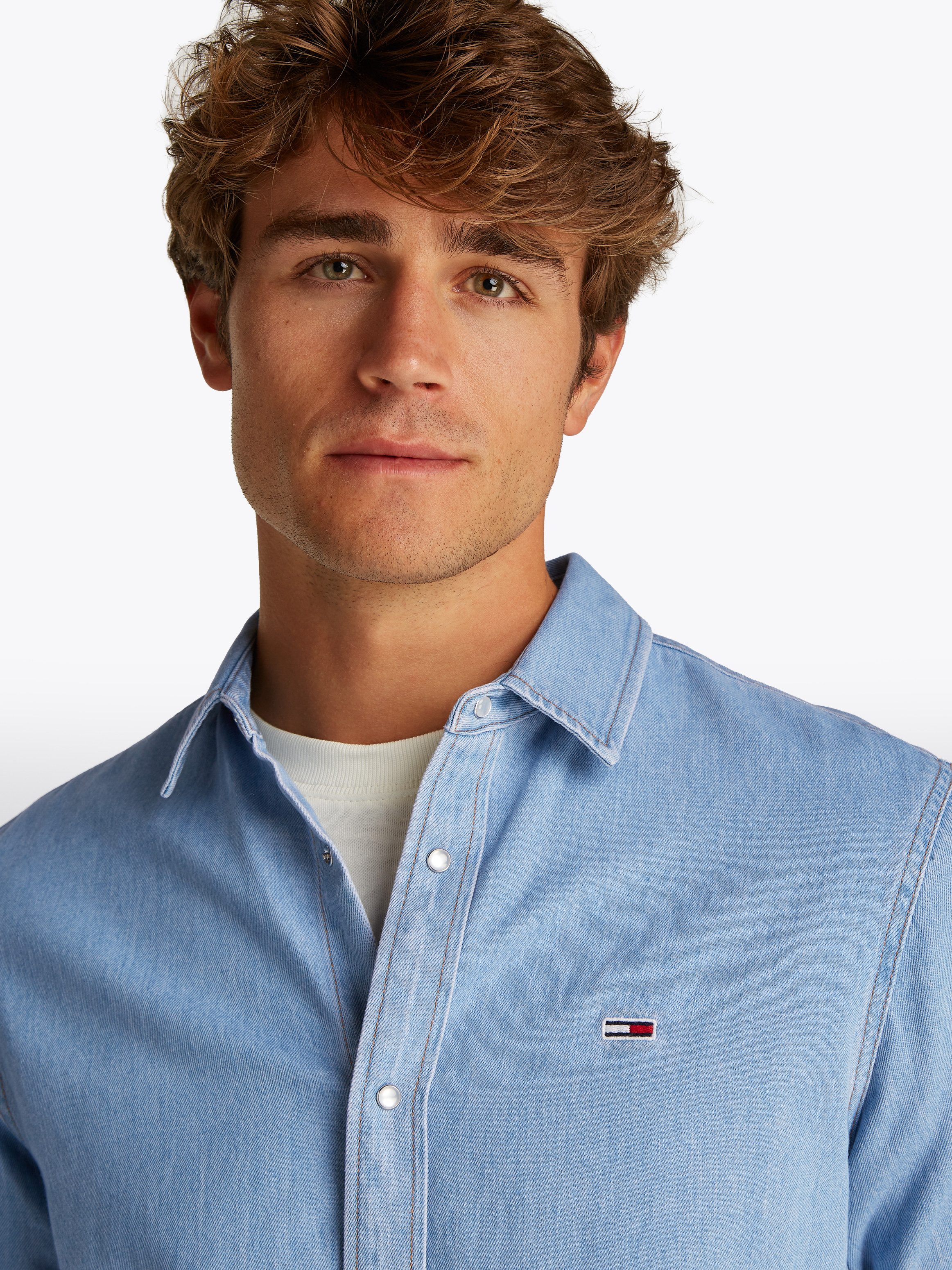TOMMY Jeans overhemd REGULAR FIT LS DENIM SHIRT