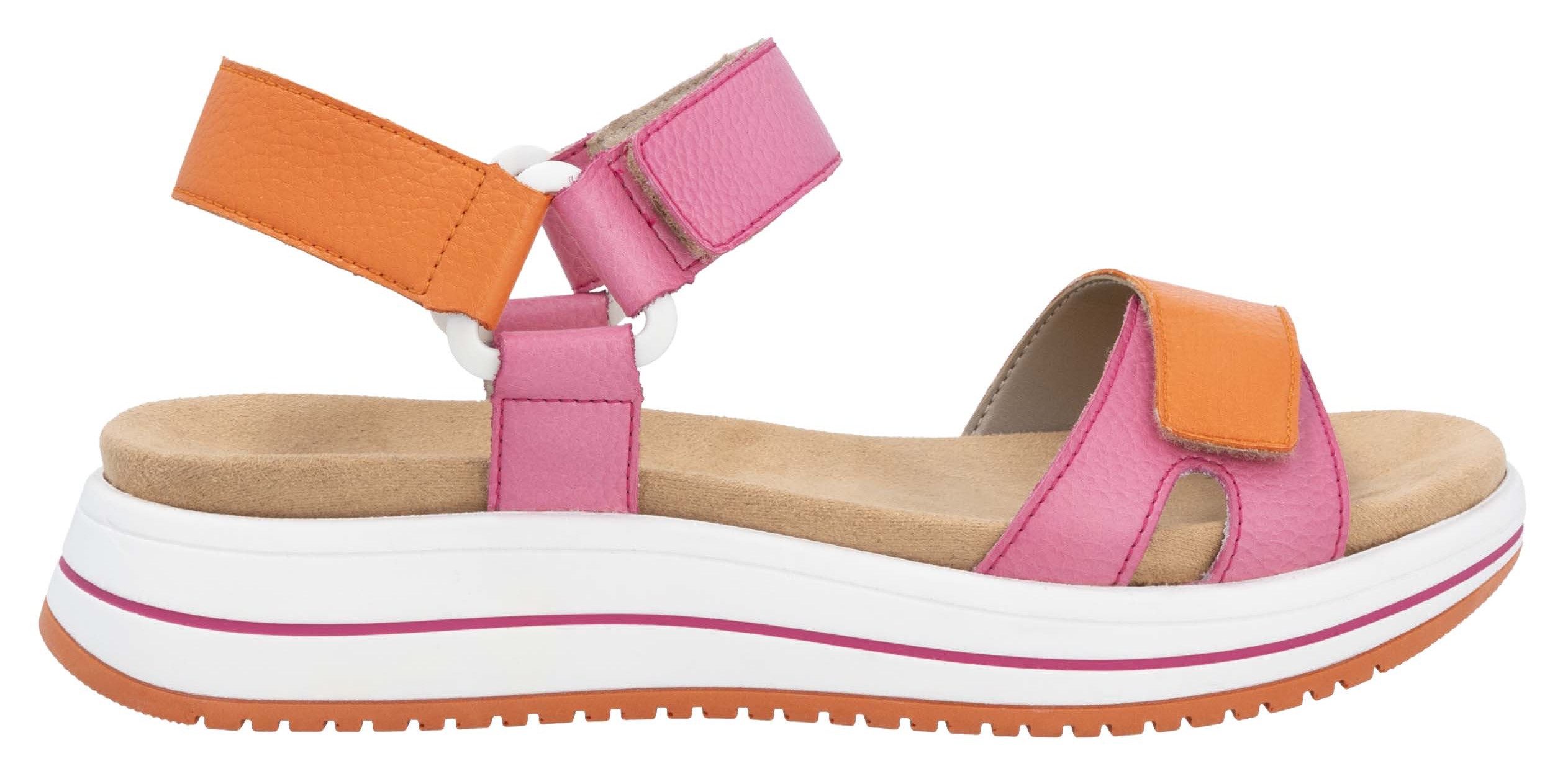 Remonte Sandalen Elisabeth Hurley-Collection , sleehak, klittenbandschoen, sandaal met plateauschoen