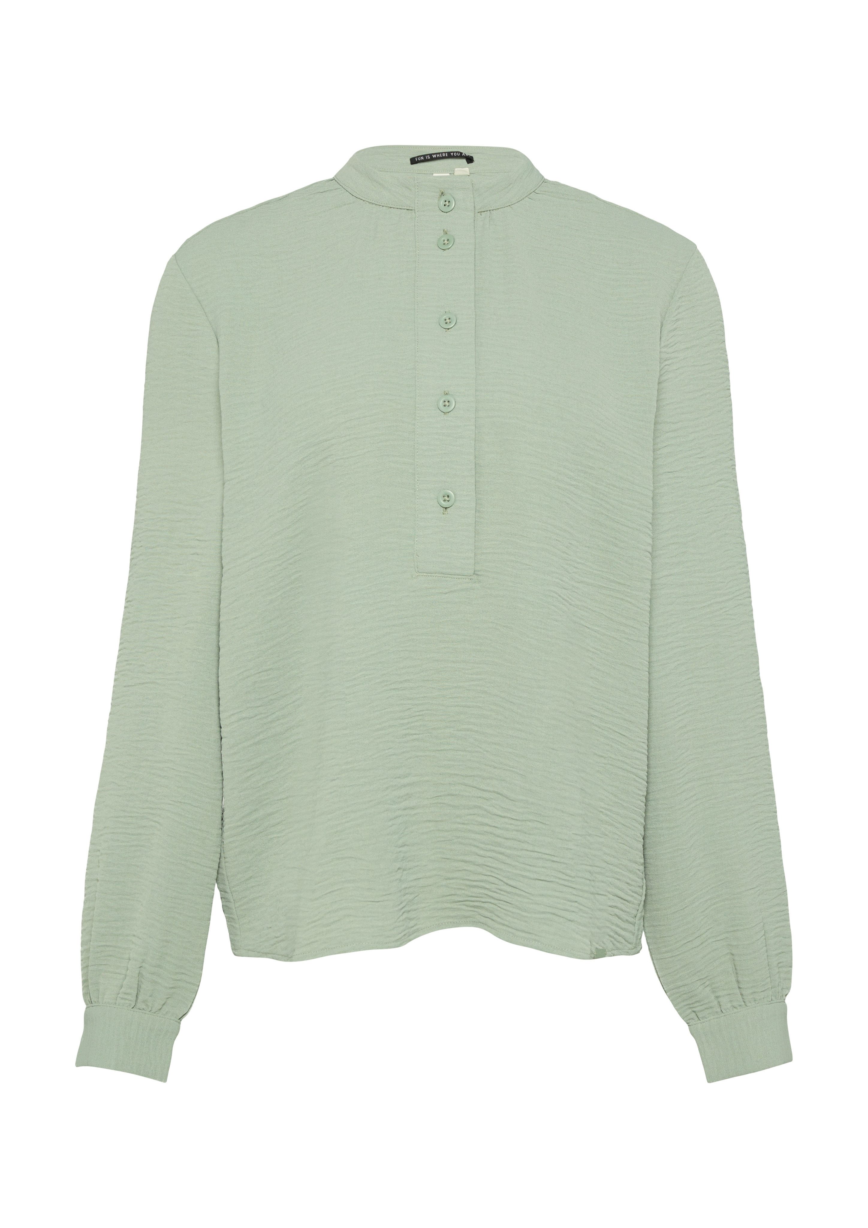 Q S designed by Blouse met lange mouwen met knoopsluiting
