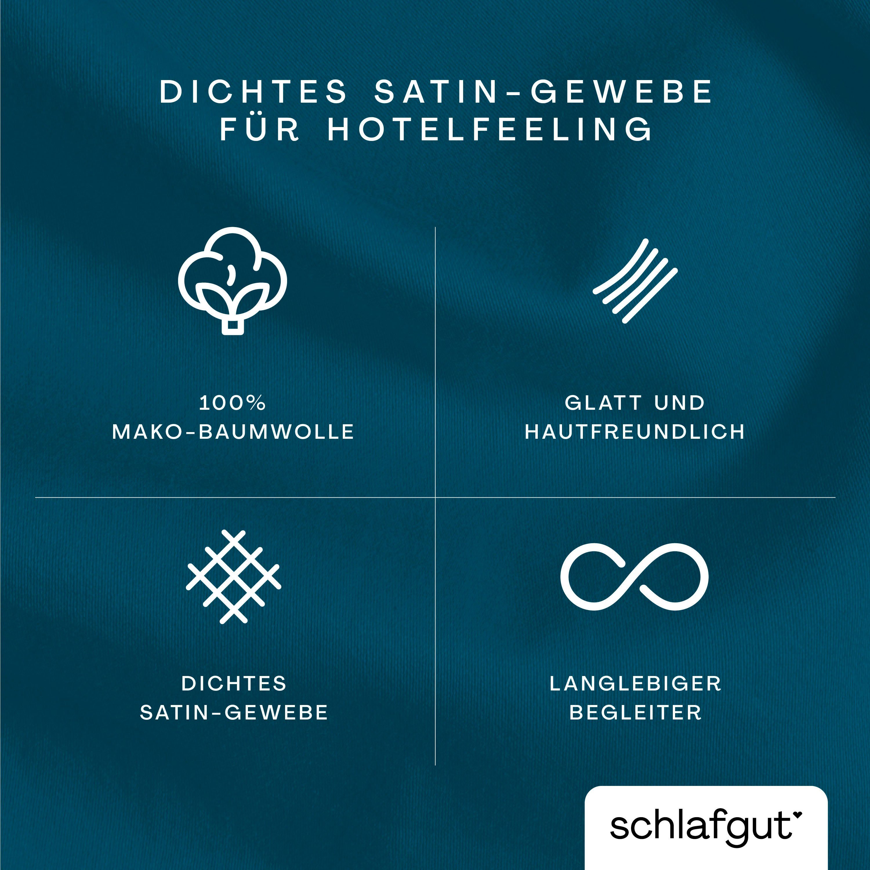 Schlafgut Dekbedovertrek Woven Satin bijzonder dicht geweven, mix & match: bijpassende kussenhoes verkrijgbaar (1 stuk)