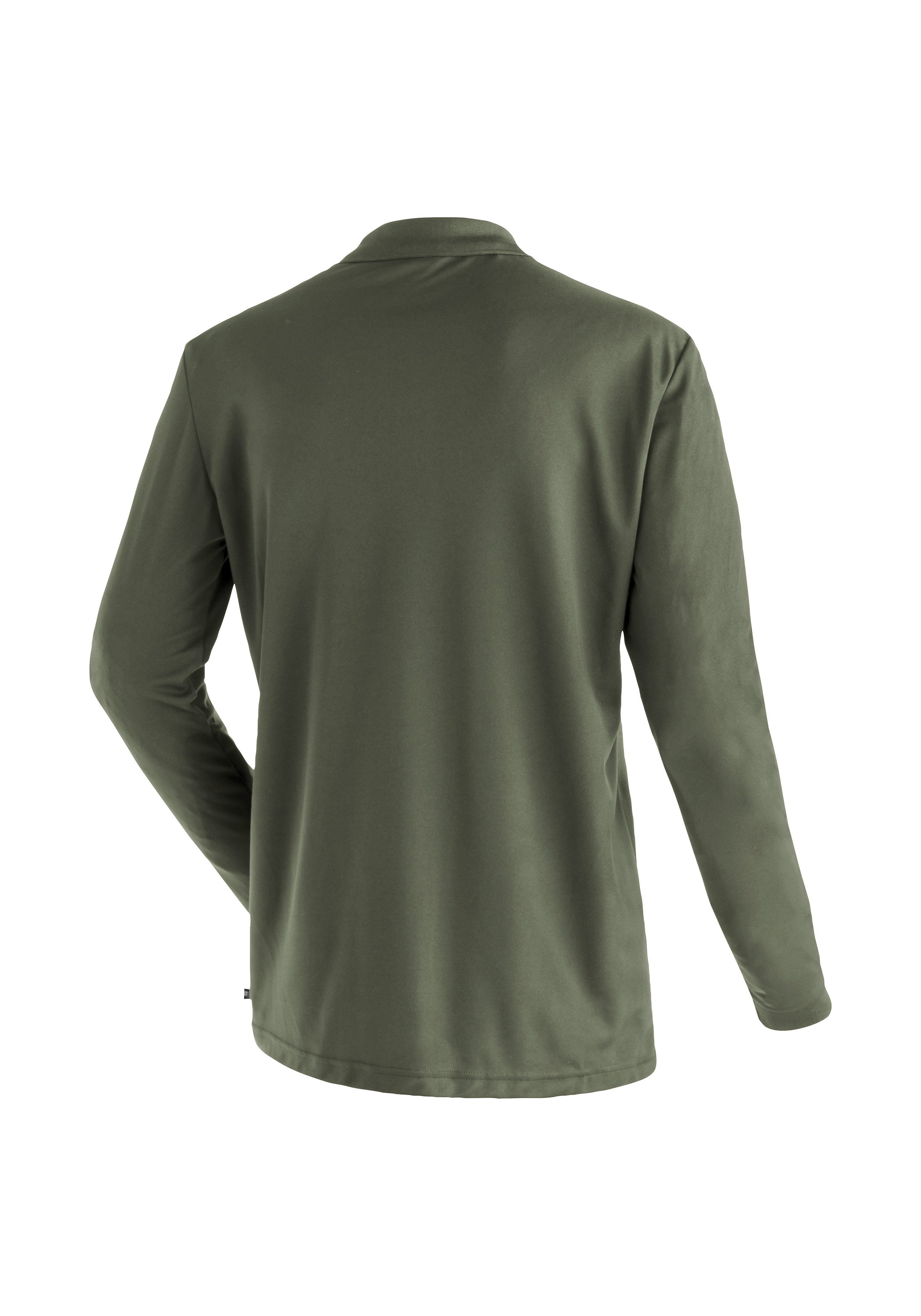 Maier Sports Poloshirt Ulrich L/S Heren functioneel shirt, lange mouw vrijetijdsshirt met overhemdkraag, regular fit