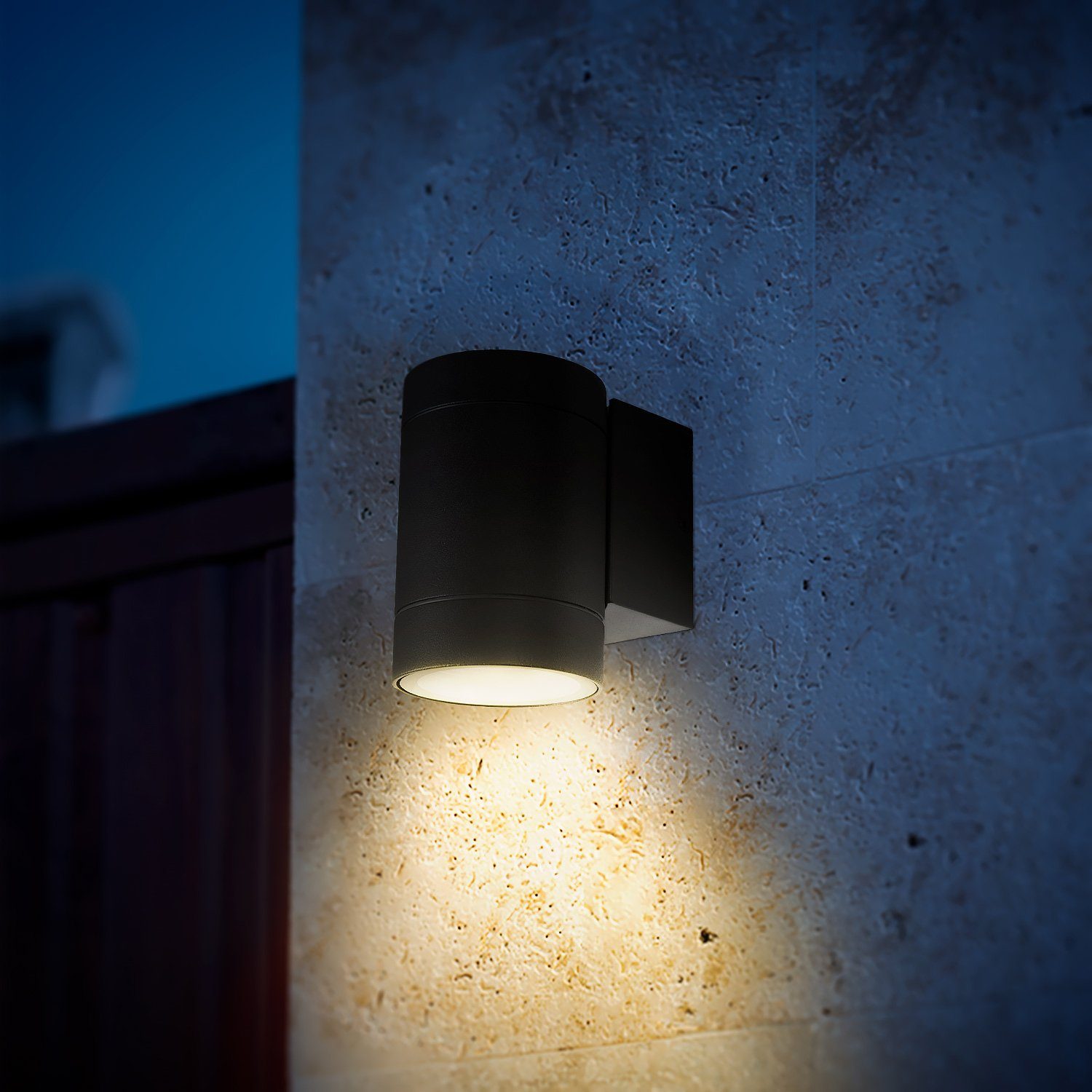 Paco Home Wandlamp LUSIWA In & outdoor GU10 buitenlamp tuin huiswand ingang aluminium IP54