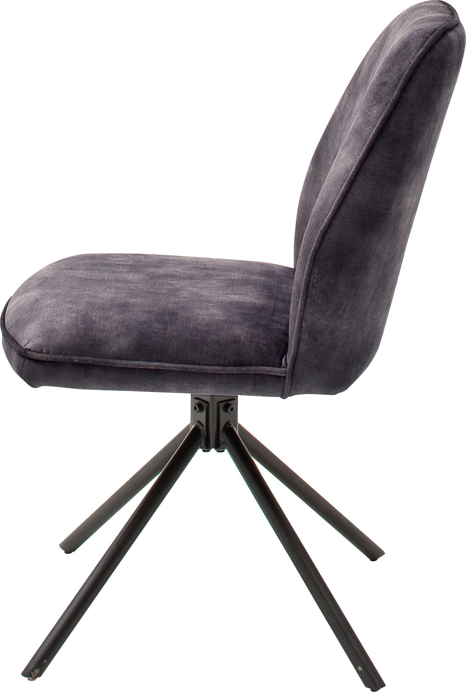 MCA furniture Eetkamerstoel OTTAWA Vintage suède-look met opstaande naad, stoel belastbaar tot 120 kg (set, 2 stuks)