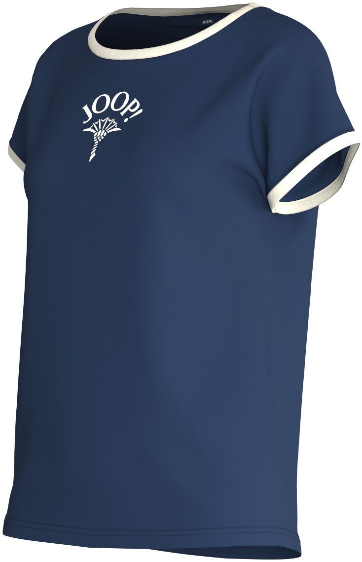 JOOP! T-shirt Move met contrasterende ronde halsopening