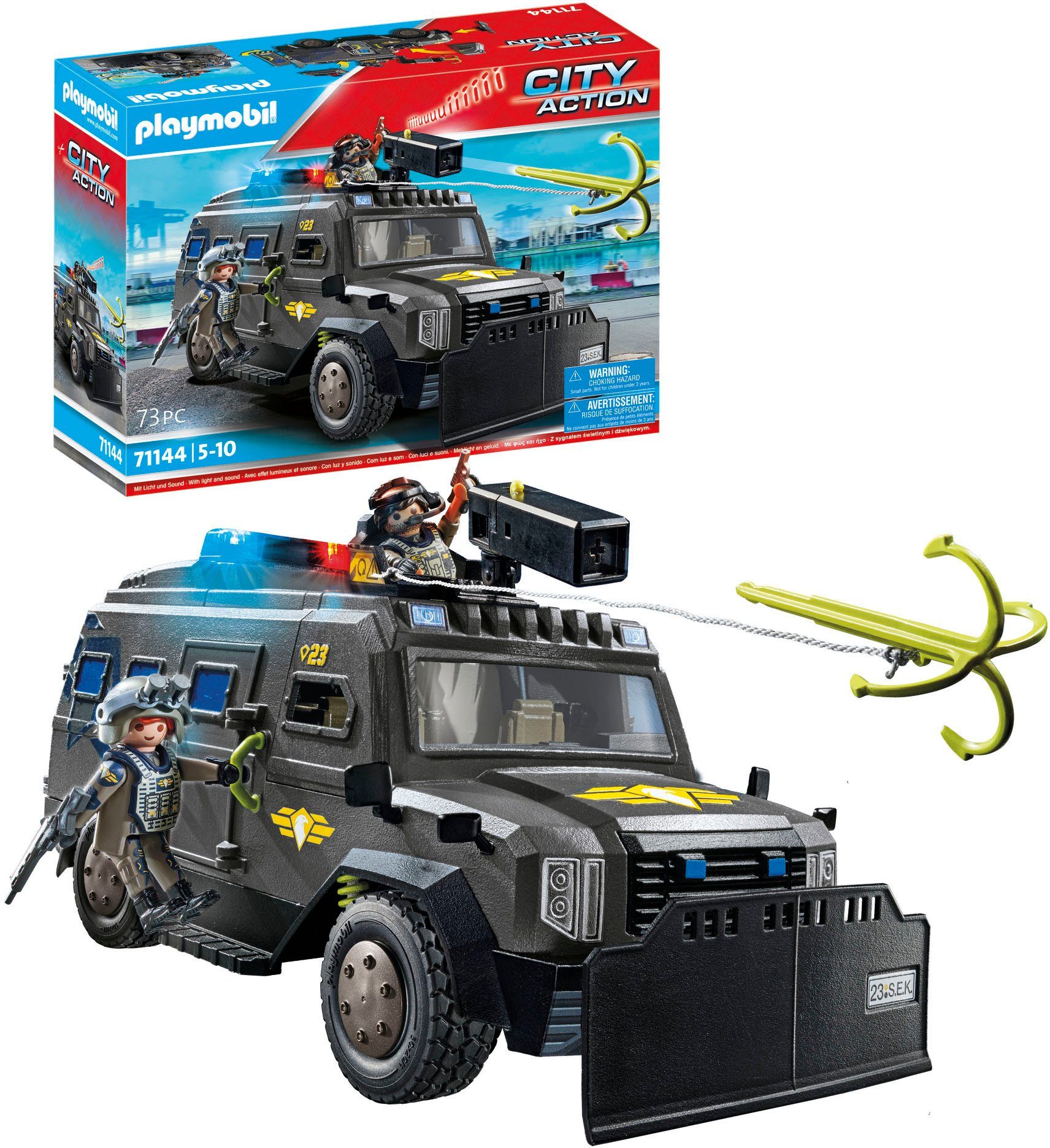 Playmobil® Constructie-speelset SWAT terreinvoertuig (71144), My Action Heroes (73-delig)