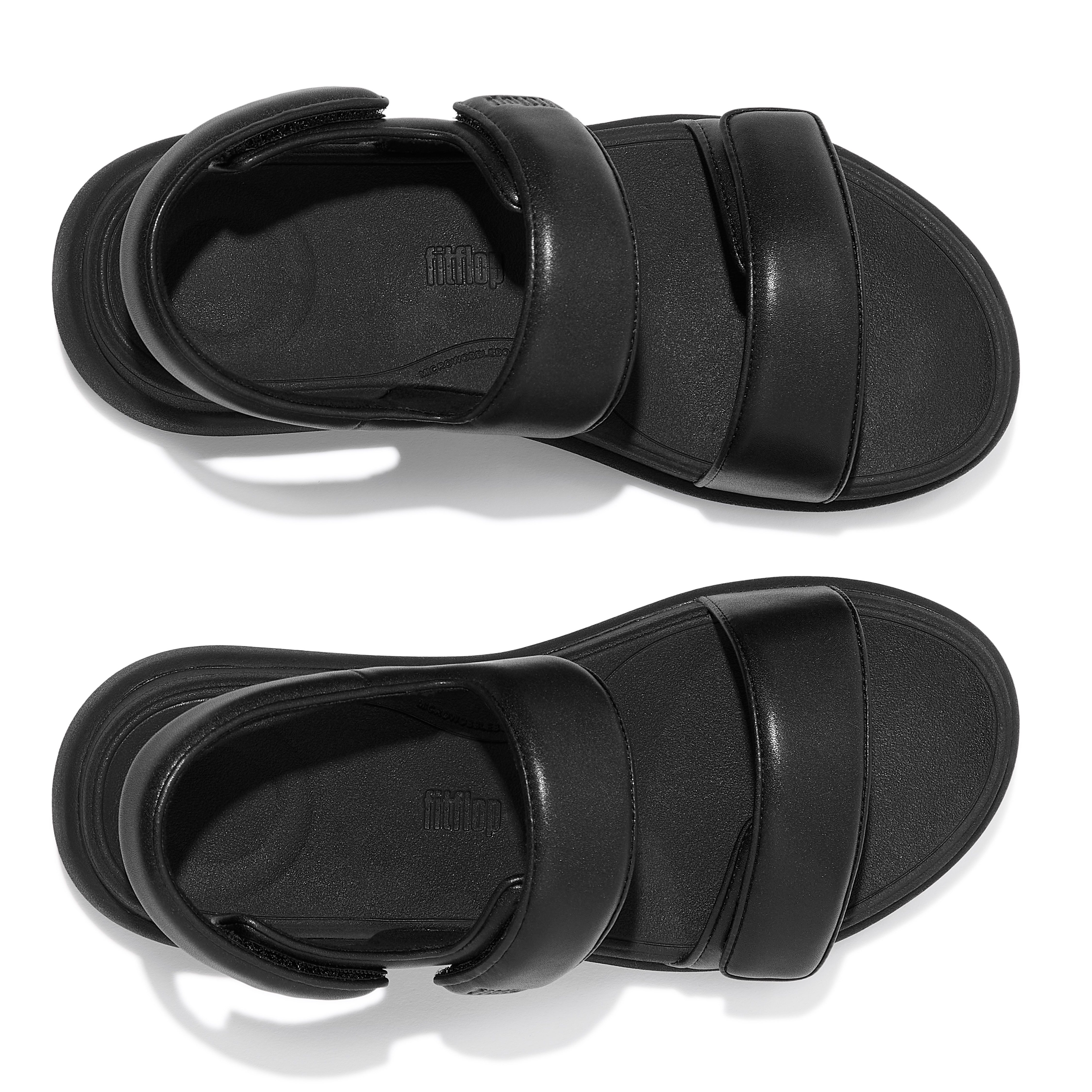 Fitflop Sandalen F-MODE GO , wig sandaal, klittenbandschoen, zomerschoen met uitstekende demping