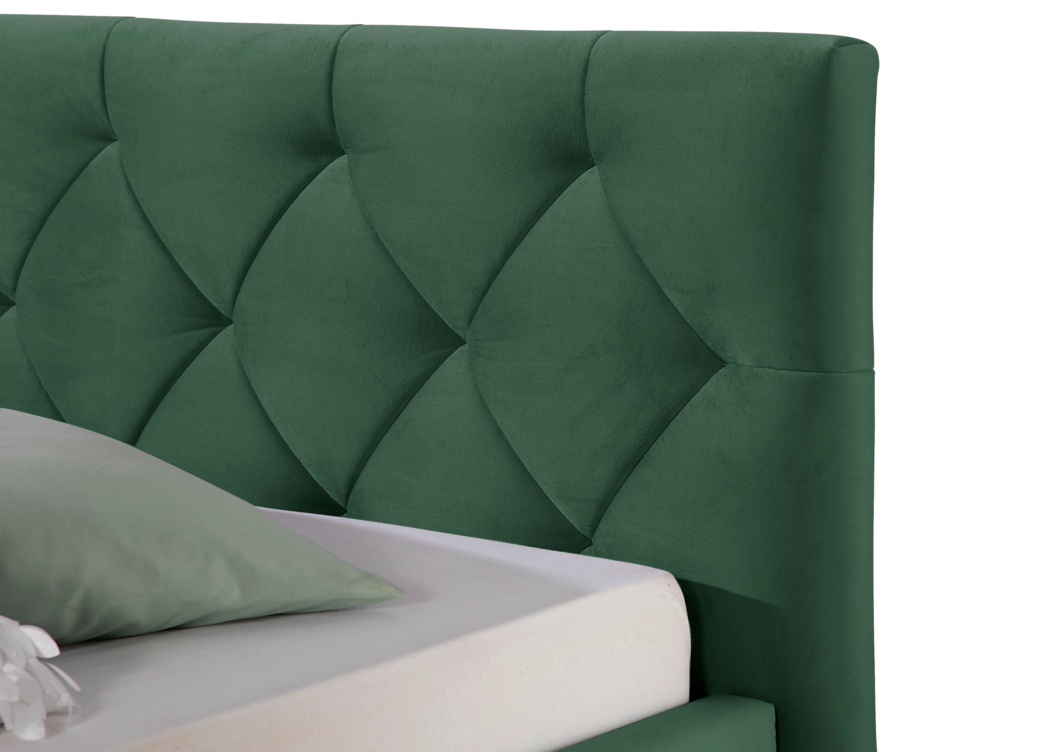 Guido Maria Kretschmer Home&Living Gestoffeerd bed Sunley 100 Kruisstiksel, hoofdbordhoogte 102 cm, zonder of met matras/lattenbodem