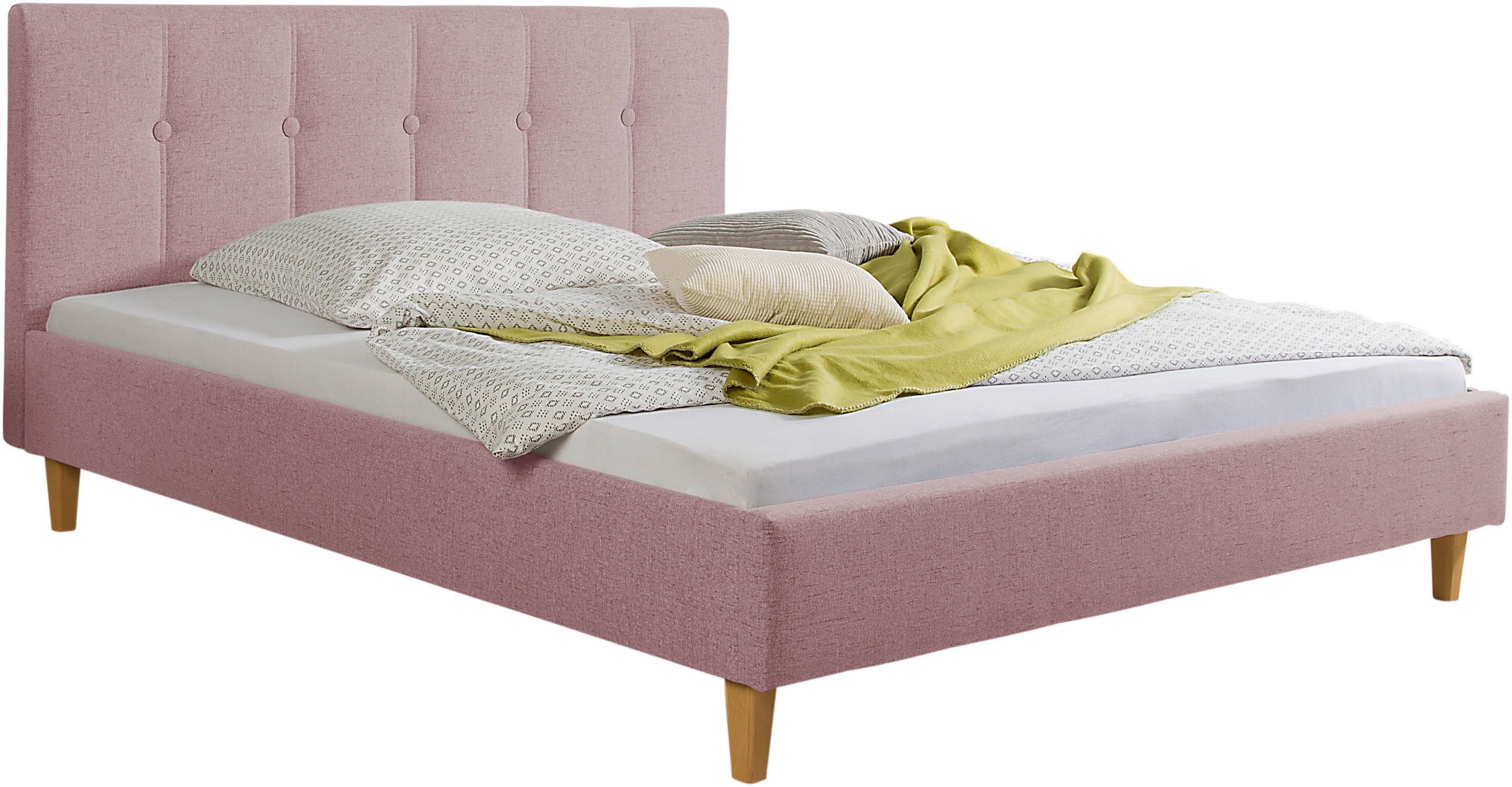 Maintal Gestoffeerd bed Leesburg Zijkanten van het bed zelf te monteren, zonder bedkist