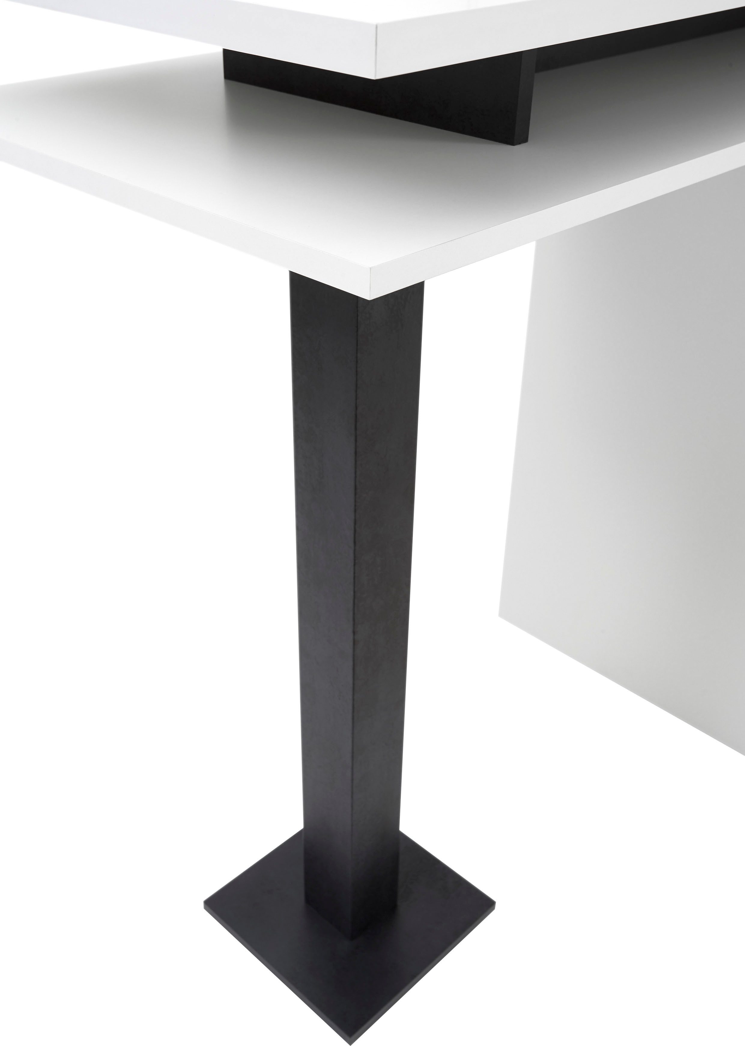 Stolkom Bartafel Bay wit, tafel met opbergruimte