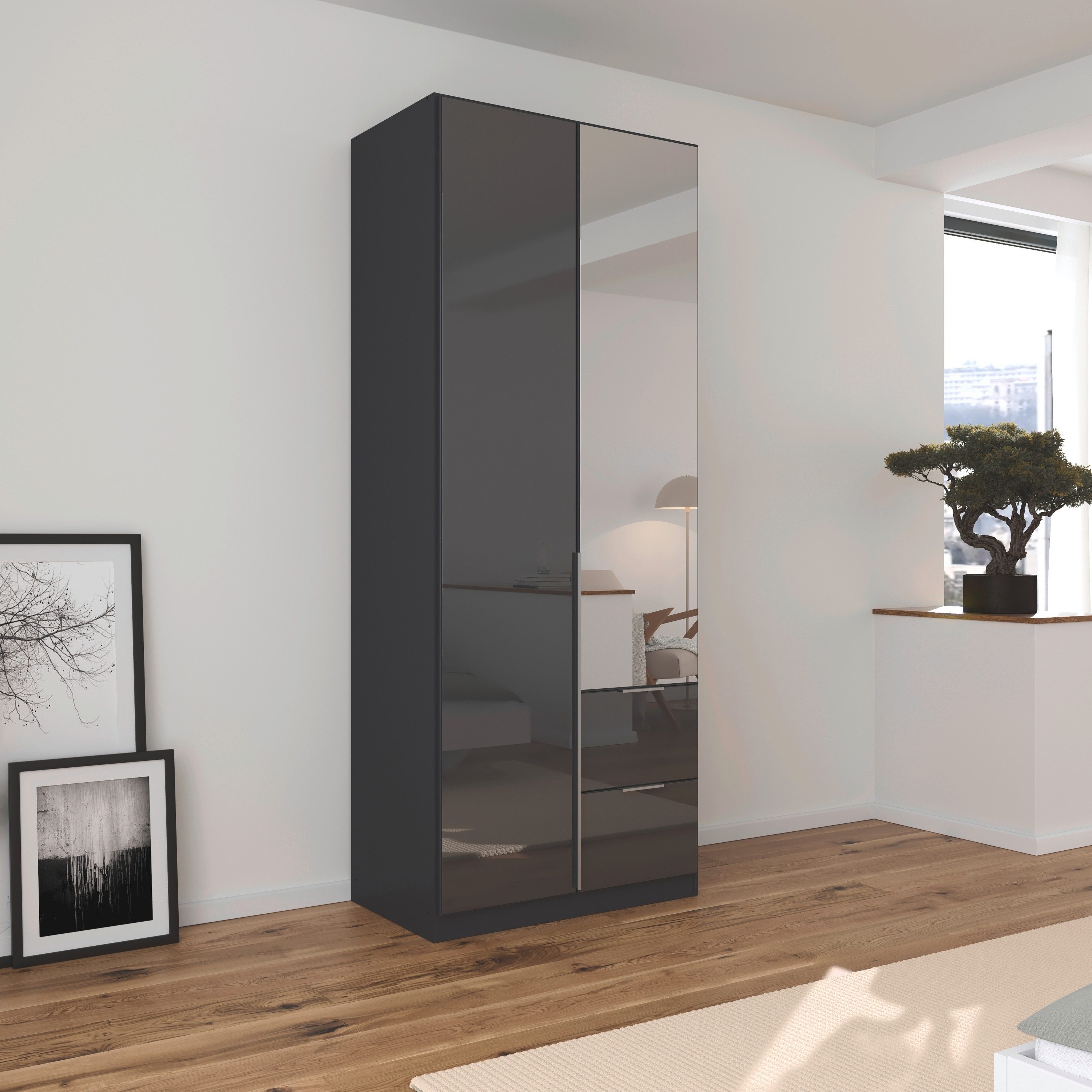 rauch Draaideurkast Kledingkasten kast garderobe AGORDO met glazen front