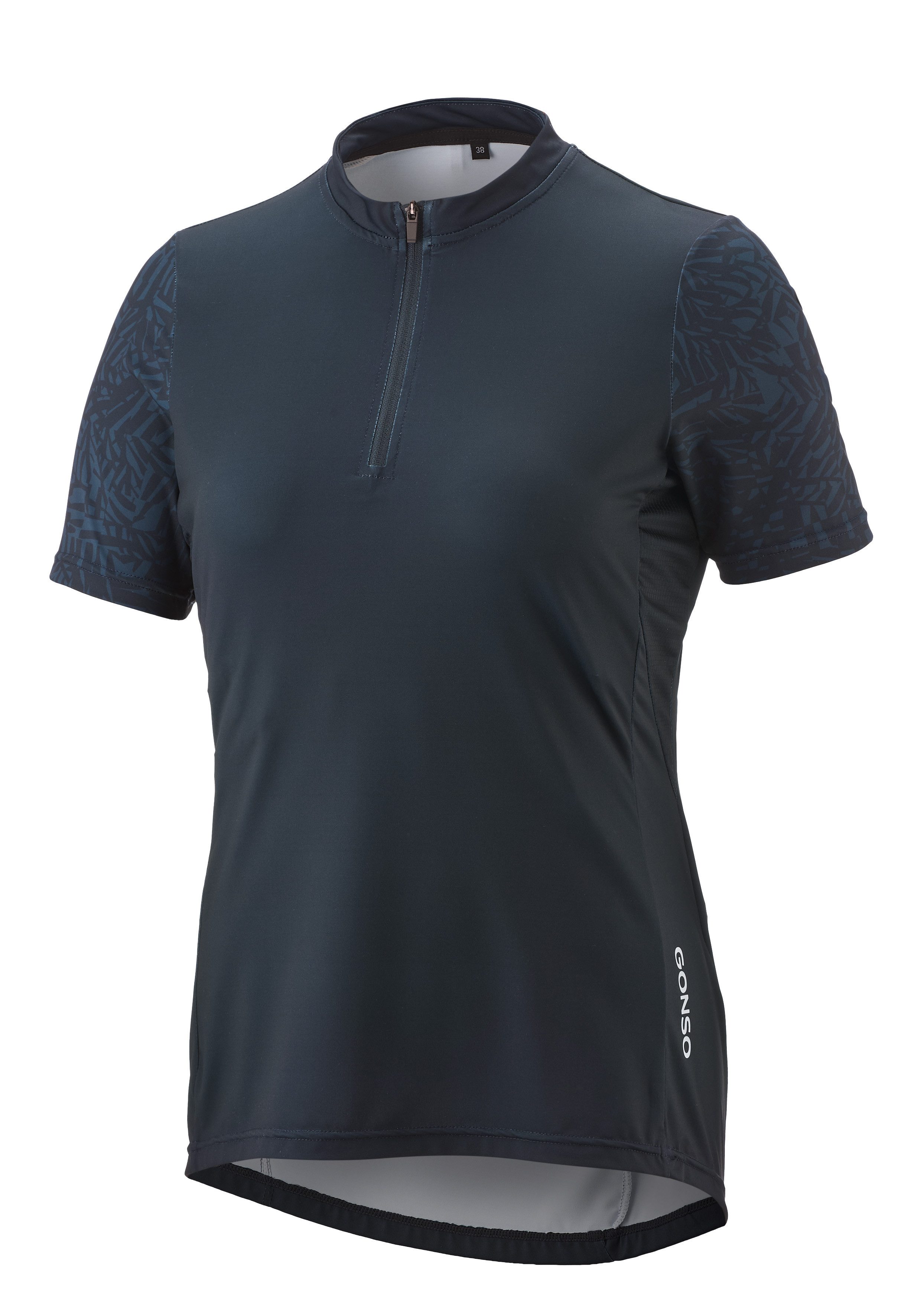 Gonso Fietsshirt Adventure Jersey Halfzip W Dames fiets trui korte mouwen, rugzak met rits, quick-dry, slim fit
