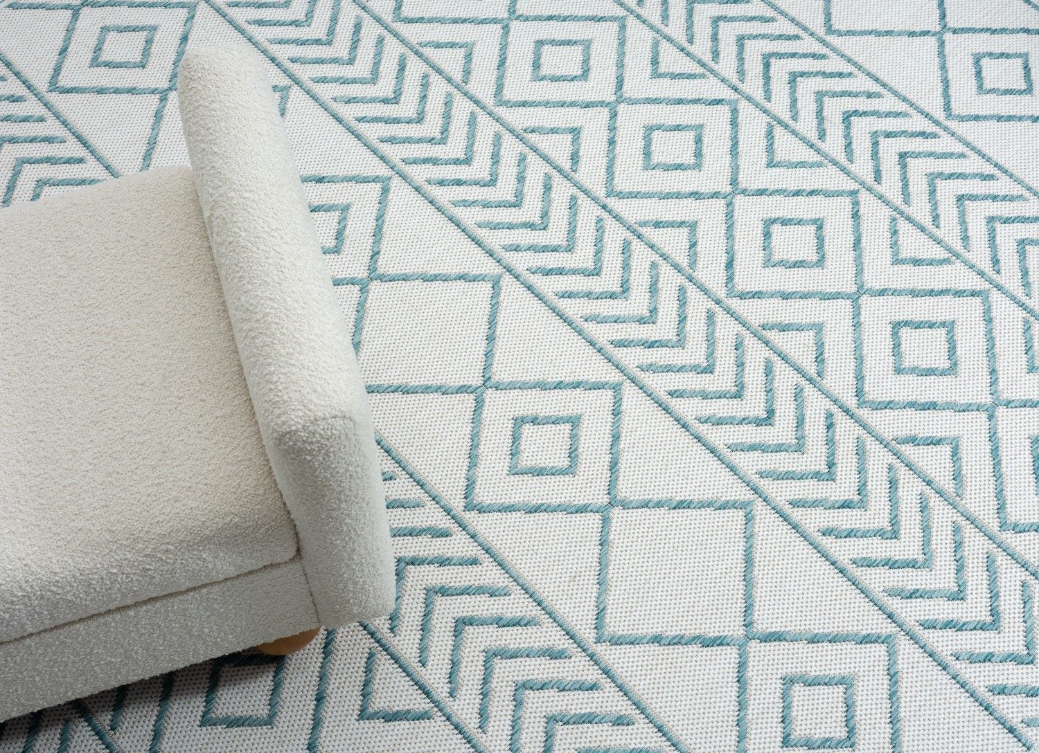 Myflair Möbel & Accessoires Vloerkleed Liva voorraadopruiming Omkeerbaar tapijt, ruitenmotief, geschikt voor buiten, balkon, terras