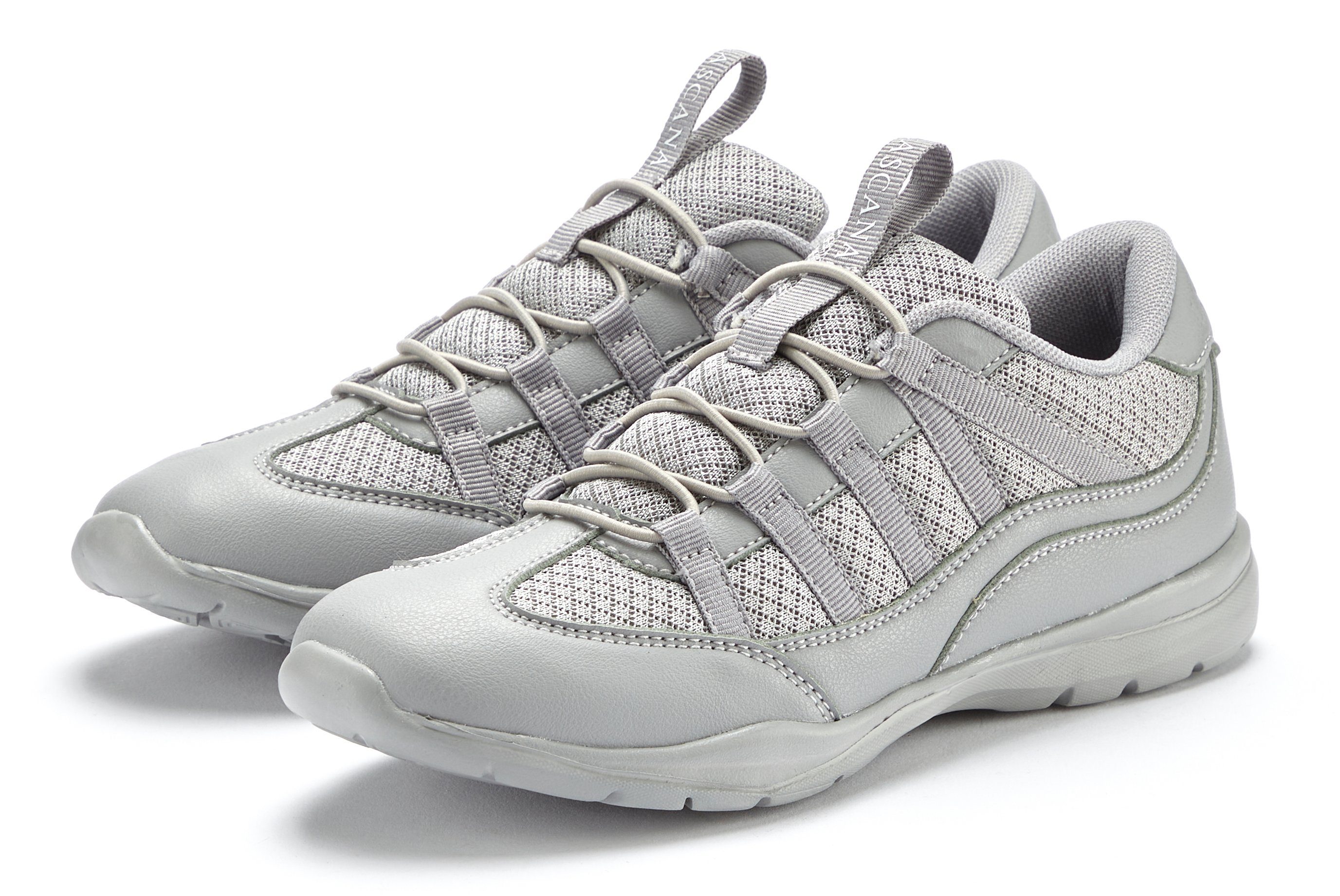 Lascana Sneakers Slip-On vrijetijdsschoen, lage schoen met elastische veters VEGAN
