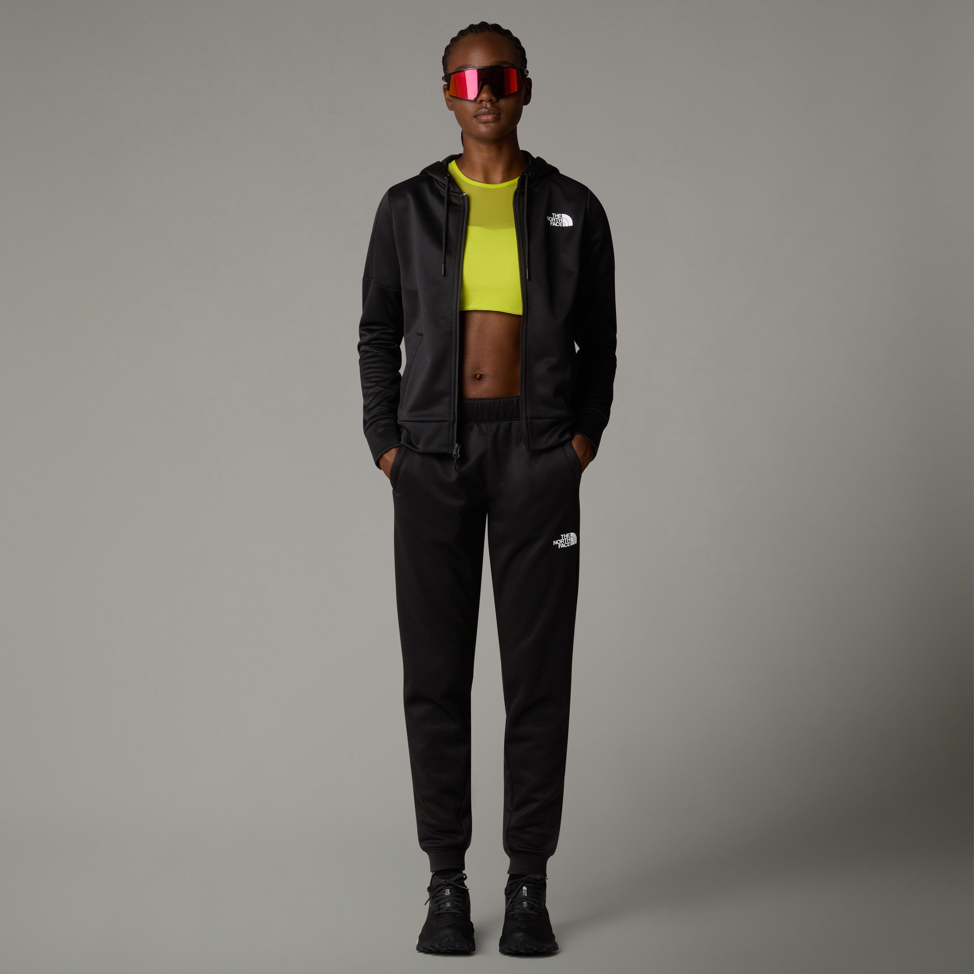 The North Face Sweatvest Reaxion fleece hoodie met doorlopende rits voor dames (1-delig)
