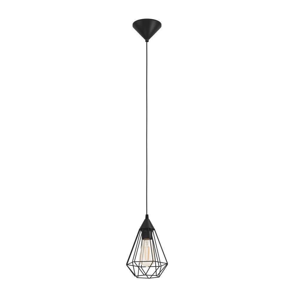 EGLO Hanglamp TARBES hanglamp, pendellamp, vintage, retro, staal, zwart E27