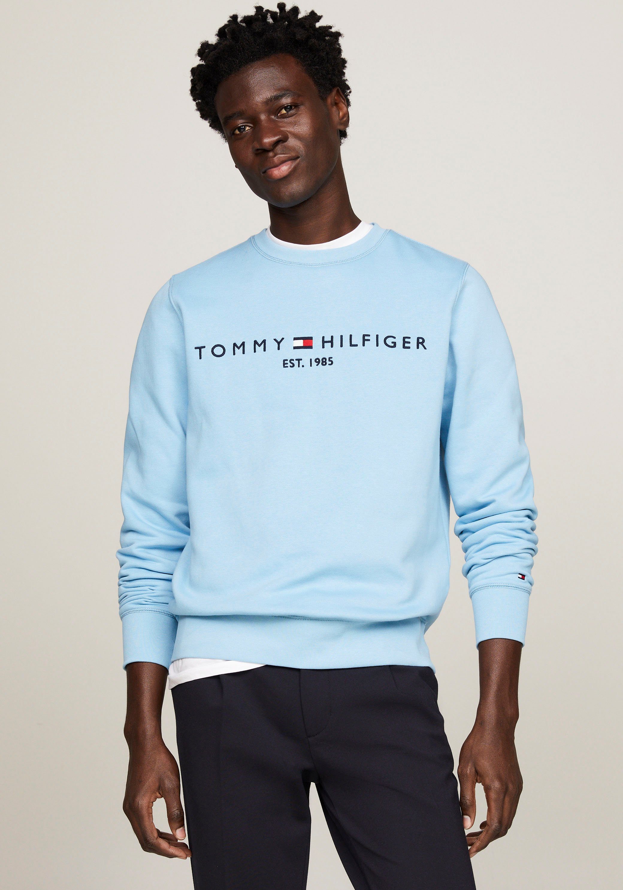 Tommy Hilfiger Sweatshirt TOMMY LOGO SWEATSHIRT met klassieke ronde hals