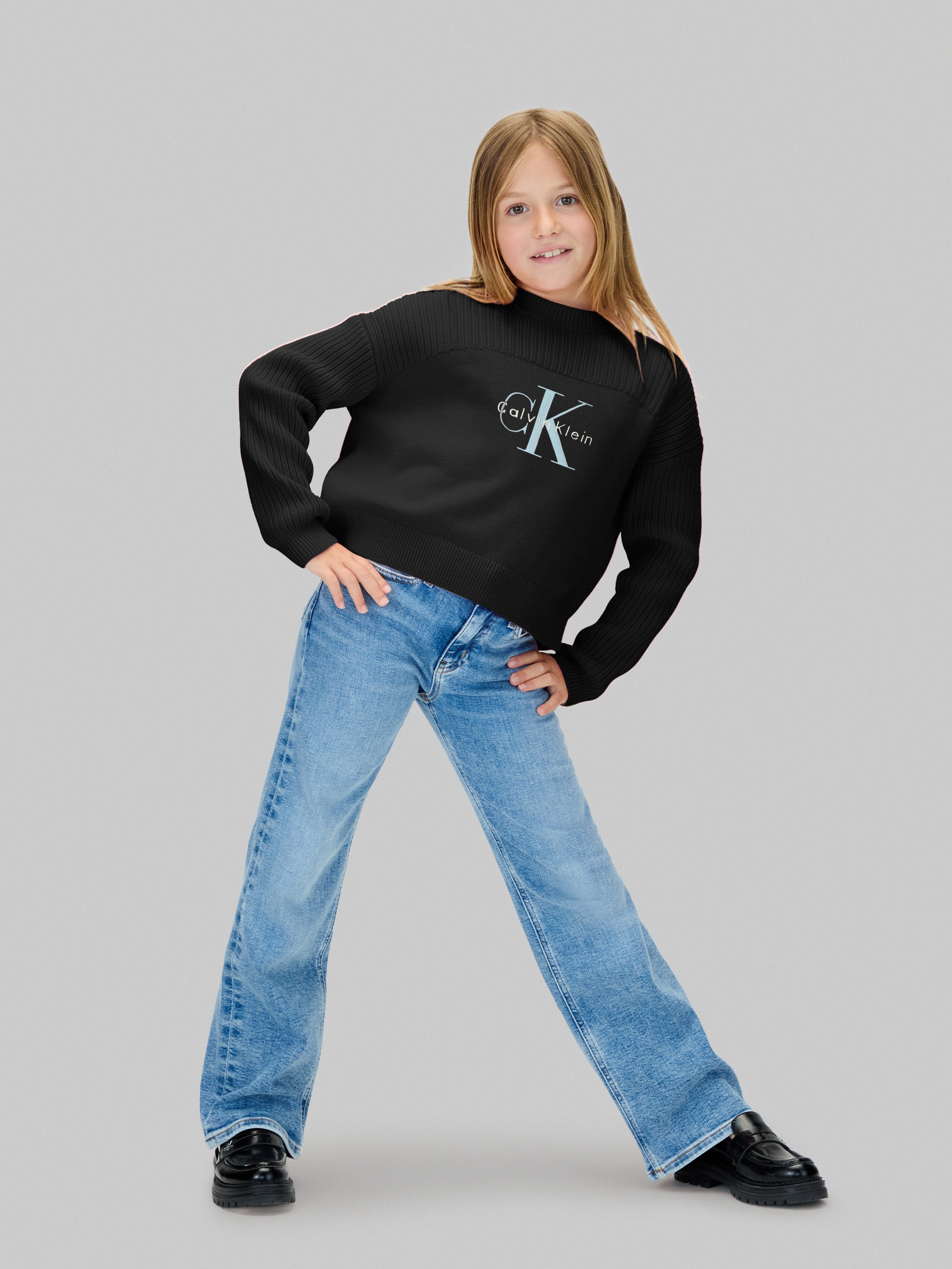 Calvin Klein Gebreide trui MONOLOGO CN SWEATER