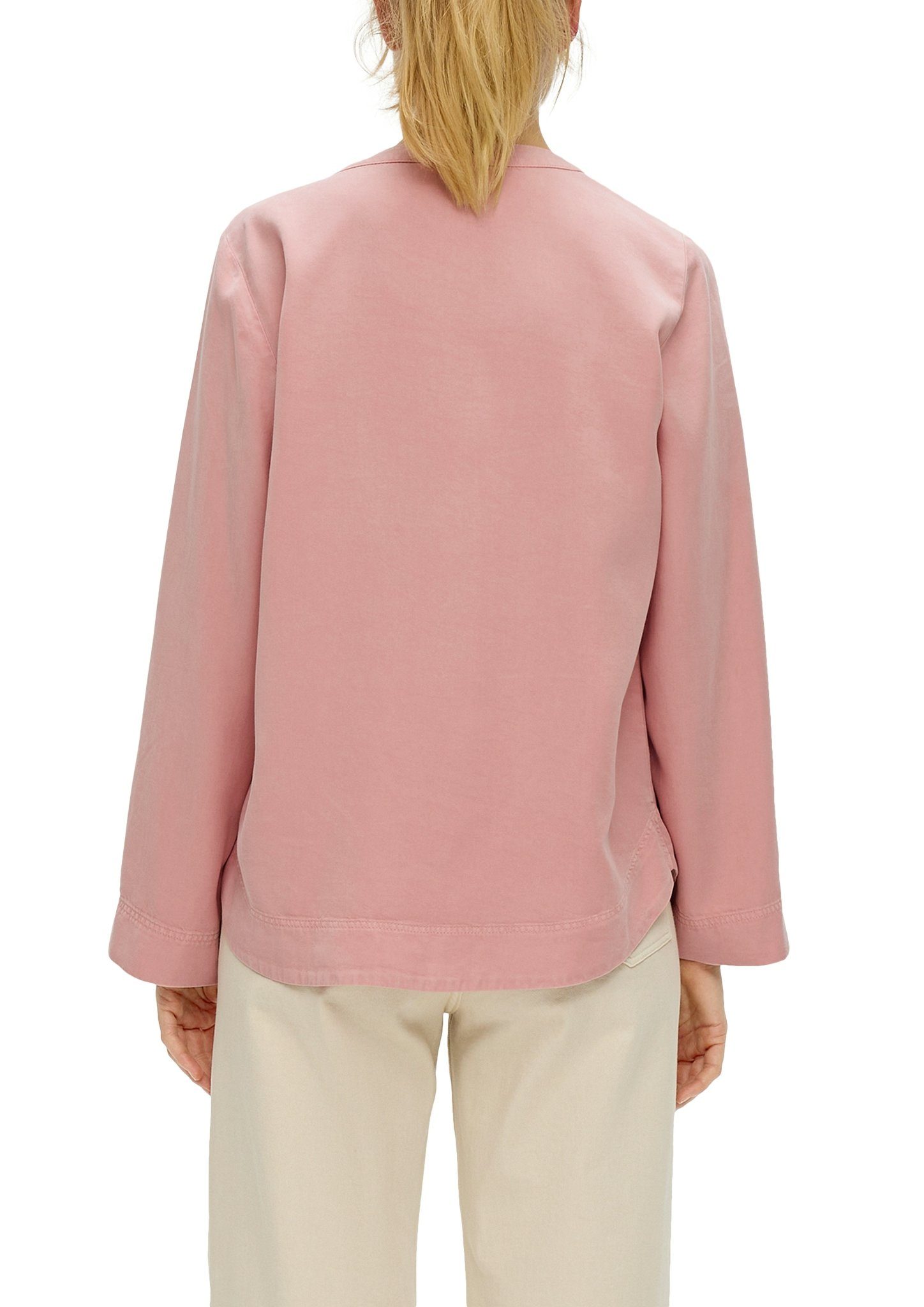 s.Oliver Blouse met lange mouwen met een diepe v-hals