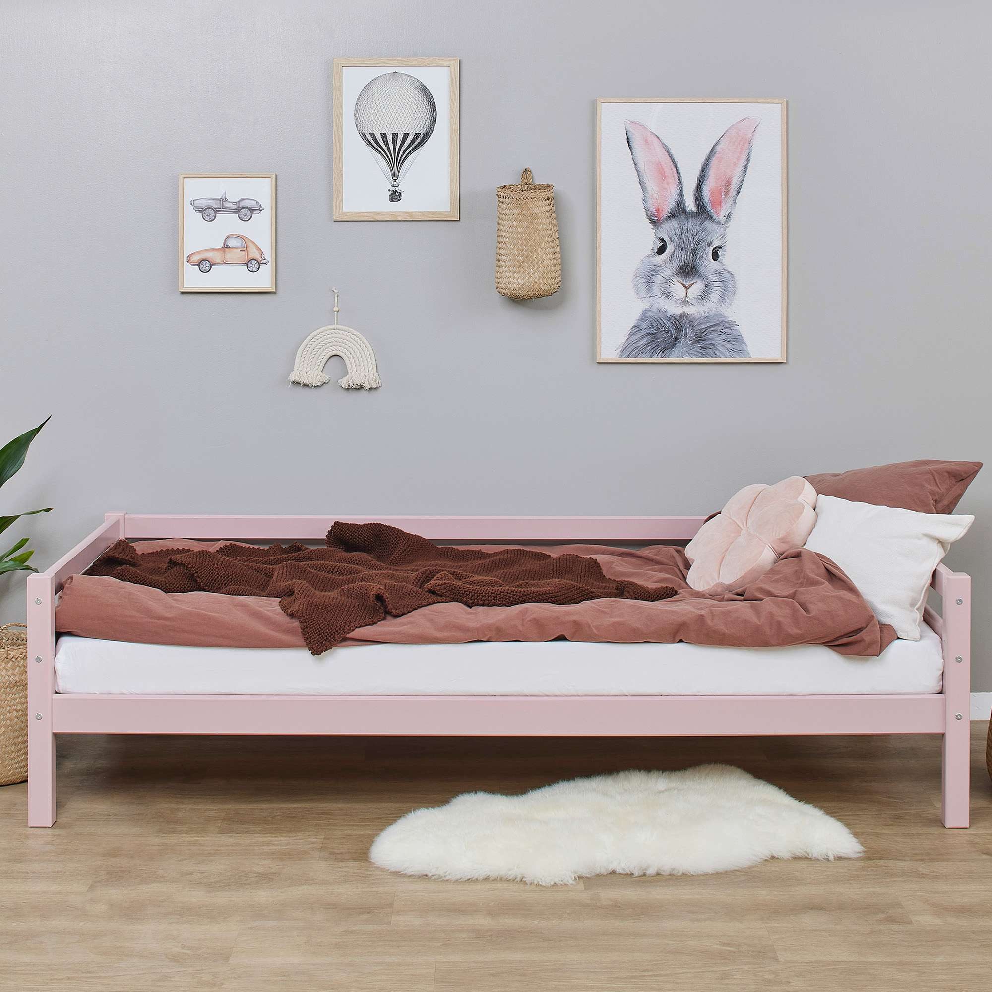 Hoppekids Slaapbank ECO Dream MY COLOR Kinderbed 90x200 massief wit of groen