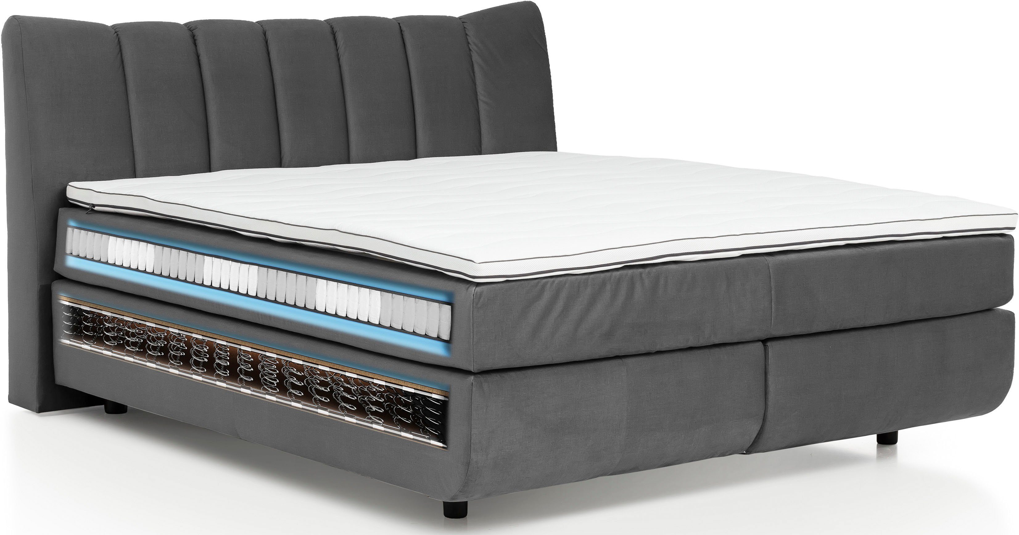 Leonique Boxspring Océane Los van de vloer- werkt vrijzwevend, verschillende hardheden (ook H4)