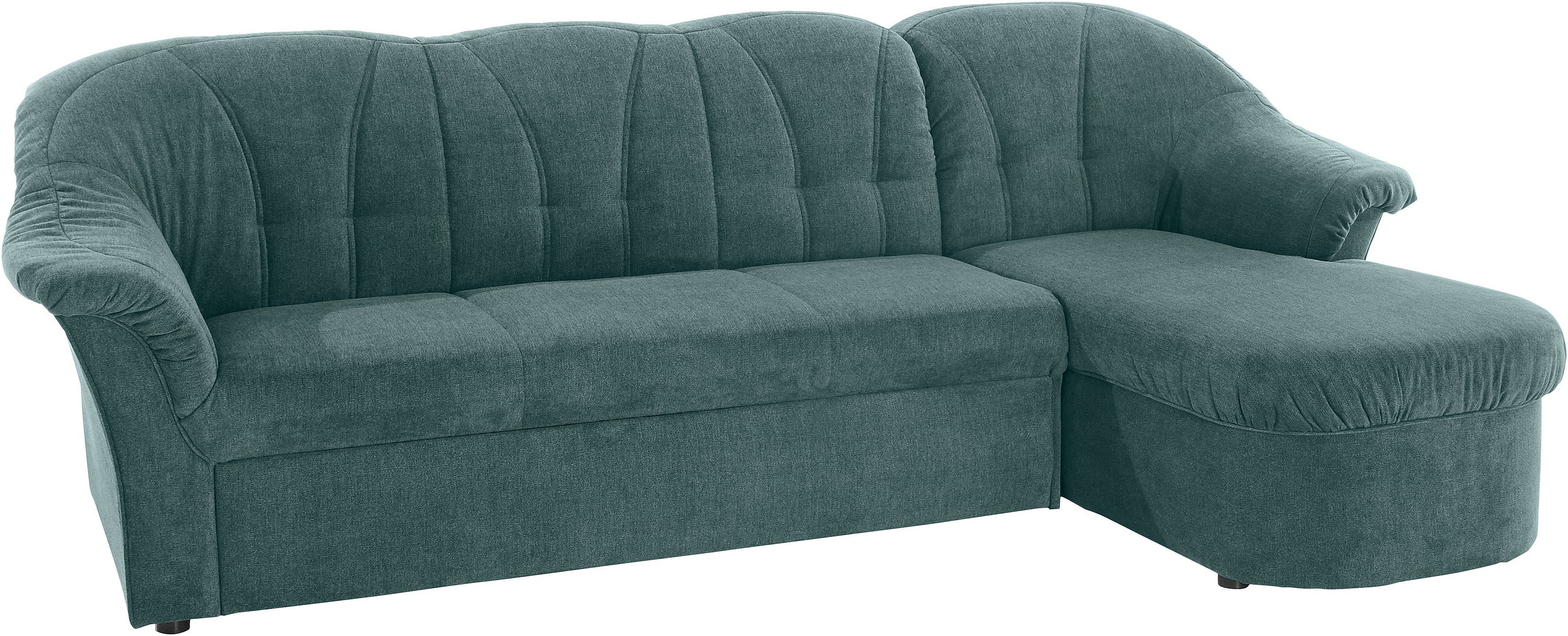 DOMO collection Hoekbank Pegnitz, elegante rugstiksels, comfortabel, L-vorm