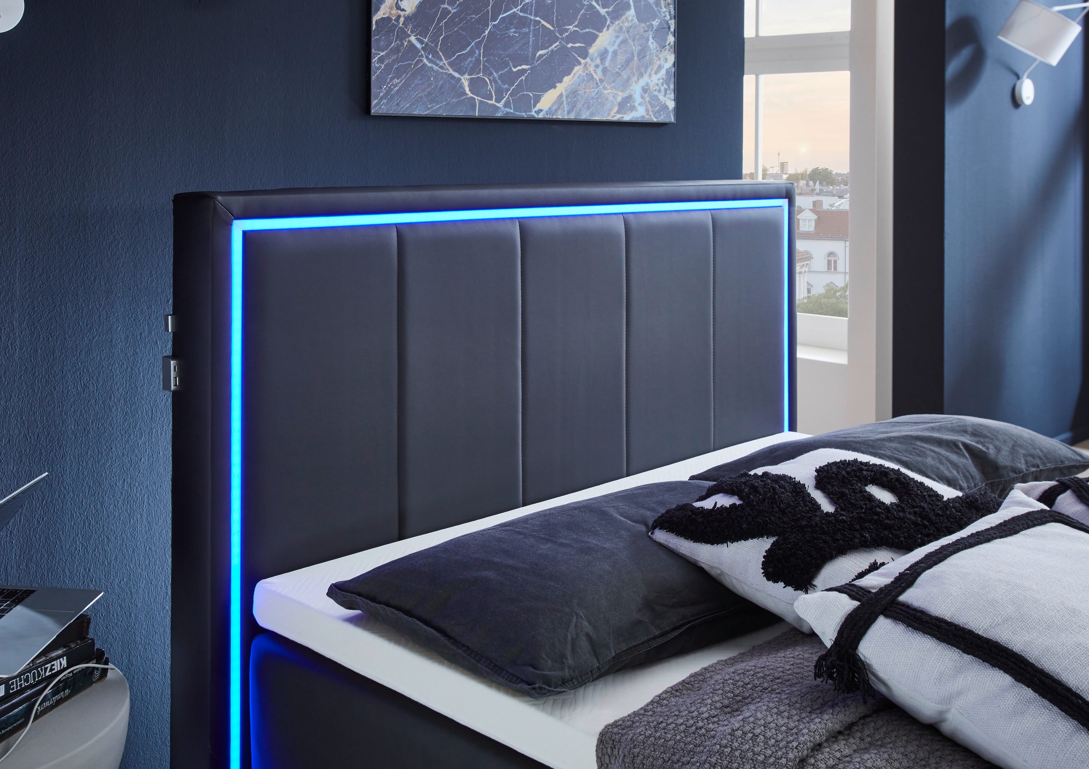 meise.möbel Boxspring Colorado II inclusief led-verlichting & topper