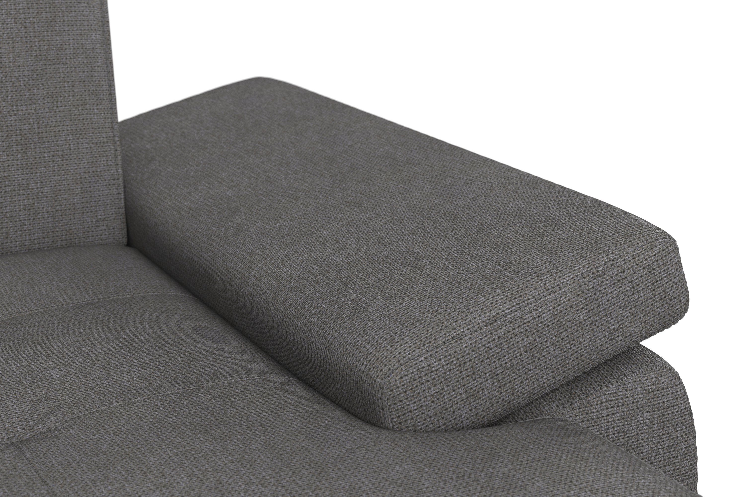 DOMO collection Zithoek Capelo, comfortabel, duidelijke lijnen kenmerken dit ontwerp, U-Vorm met verstelbare armleuningen, naar keuze met slaapfunctie, binnenvering