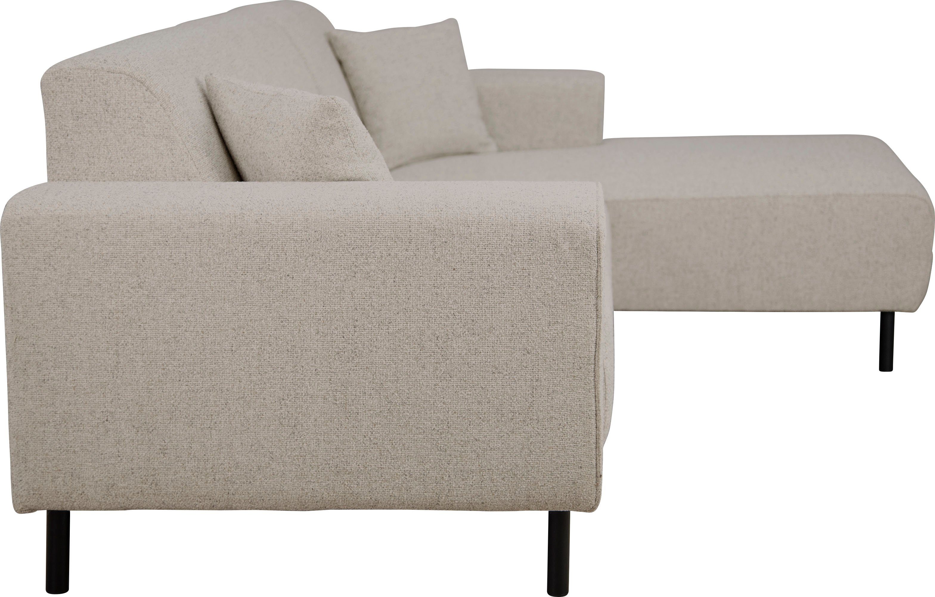 Home affaire Hoekbank ARROS L-vorm met golfondersteuning, afmetingen B/D/H: 235/163/81 cm incl. sierkussens, met recamiere rechts/links bestelbaar, ook in cord