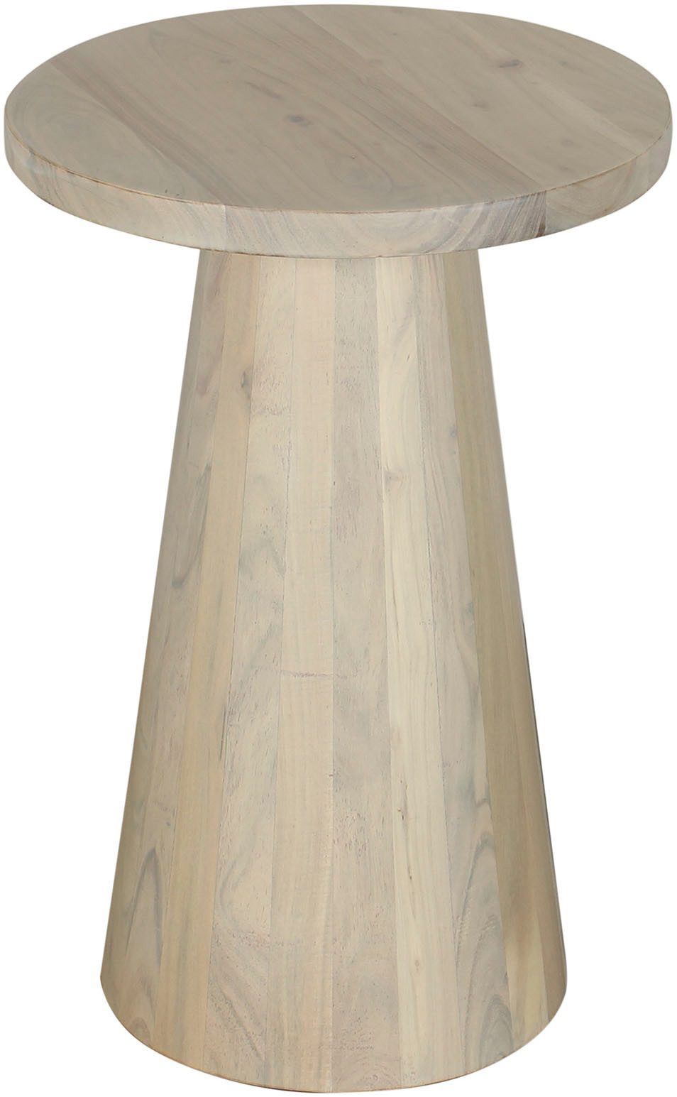 byLIVING Bijzettafel Kegel uit massief hout in zwart of white wash, verschillende maten