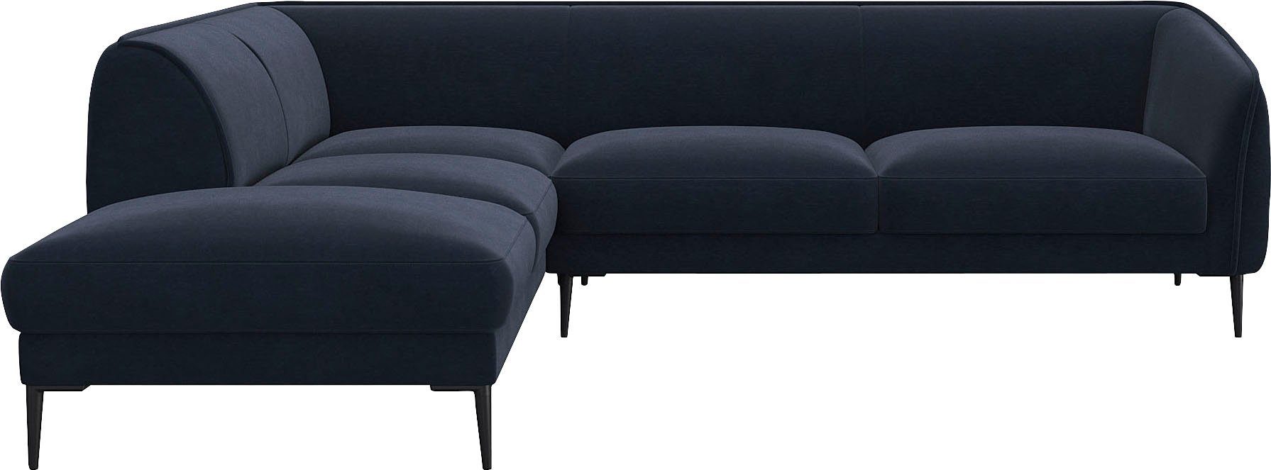 FLEXLUX Hoekbank Belle designbank, L-vorm, BxD 268x209 cm Scandinavisch design, in een sublieme verwerking blauw, hoekbanken, 268 cm
