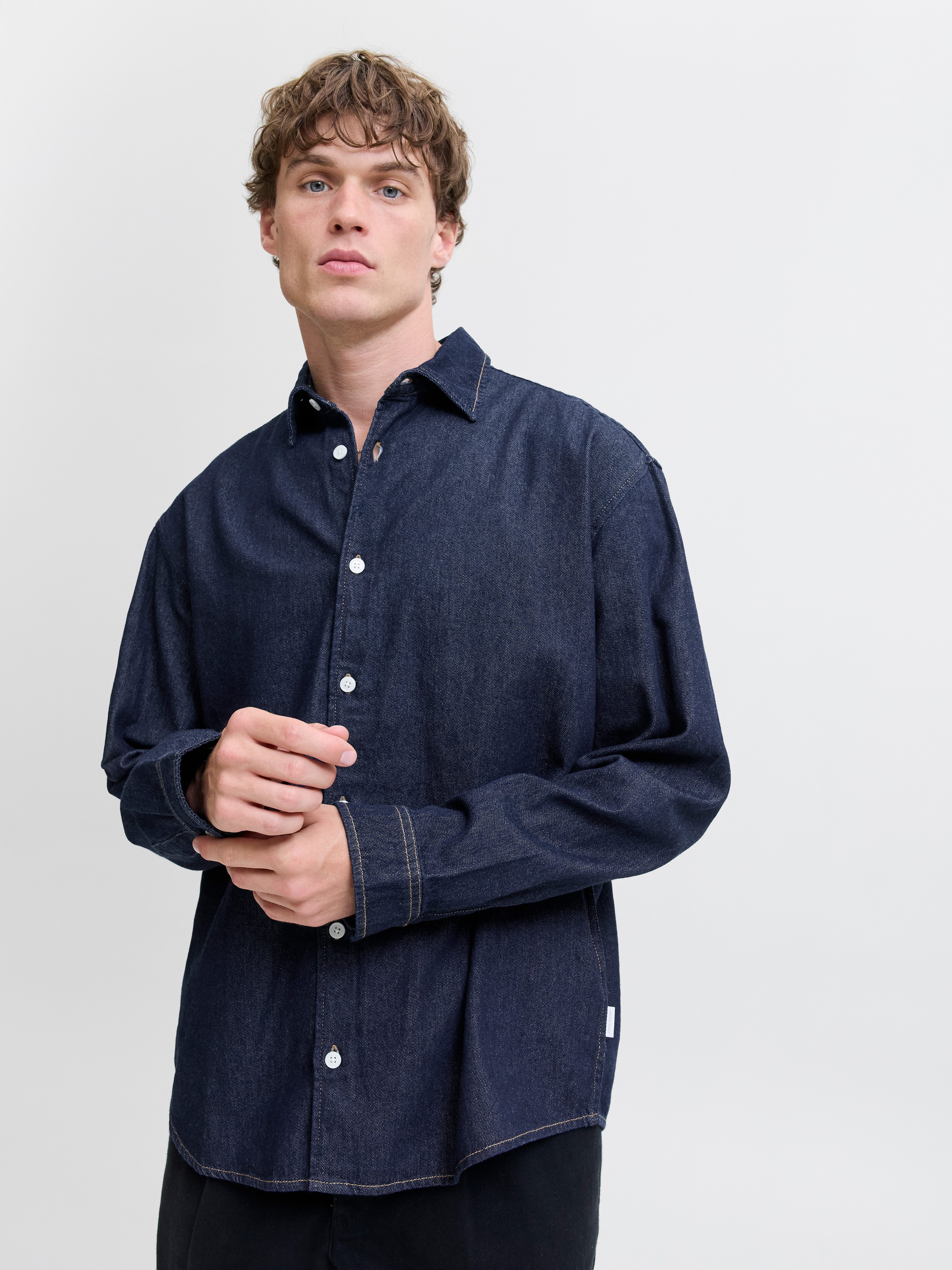 Jack & Jones Overhemd met lange mouwen JORNORREBRO DENIM SHIRT LS SN