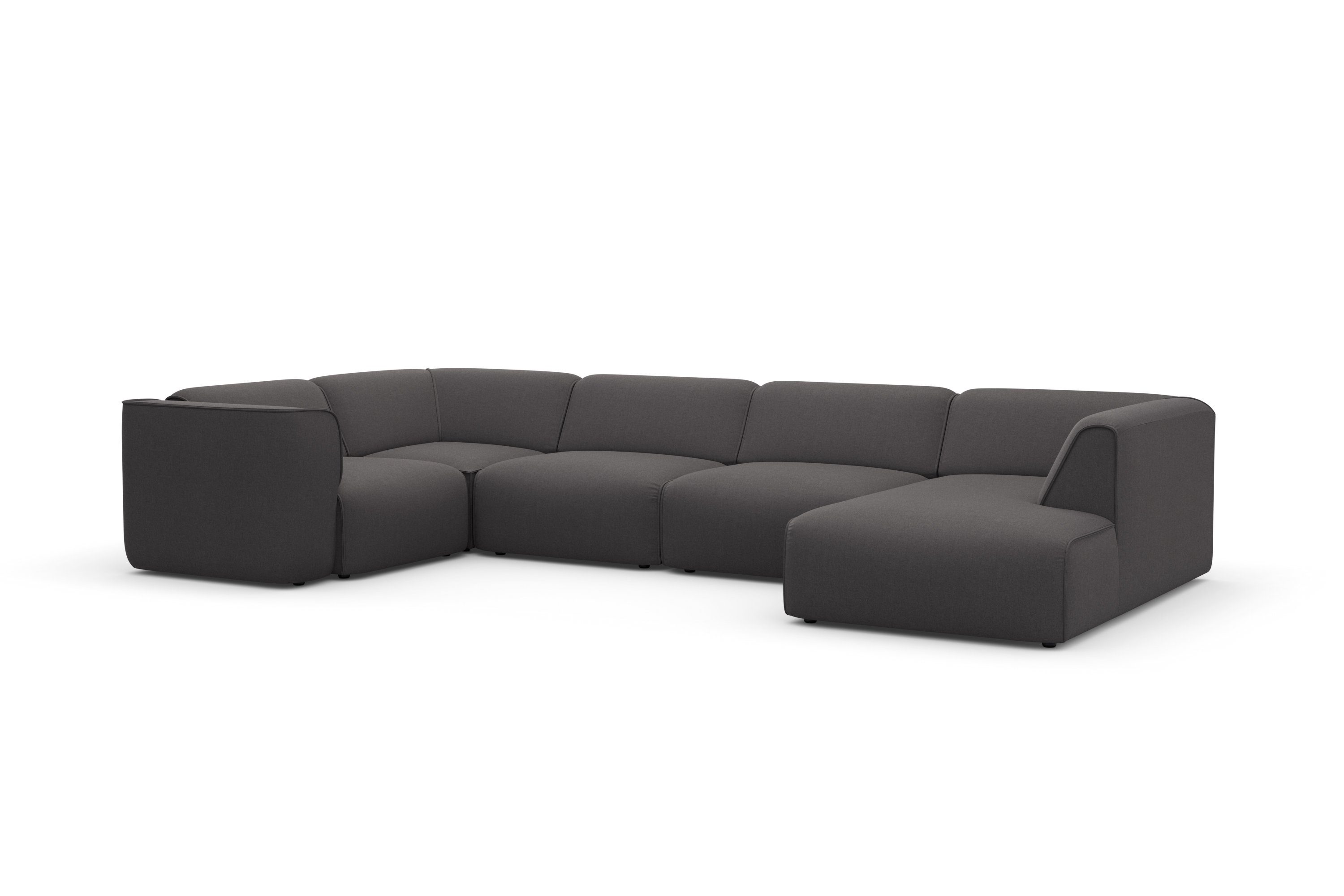 RAUM.ID Zithoek Merid U-vorm, altijd uitbreidbaar met modules, B/D/H: 367/206/70 cm