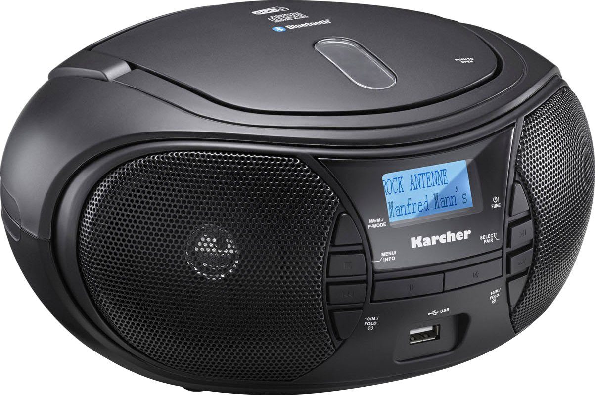 Karcher Boombox RR 5028D CD-speler, USB-aansluiting voor MP3-weergave, Bluetooth