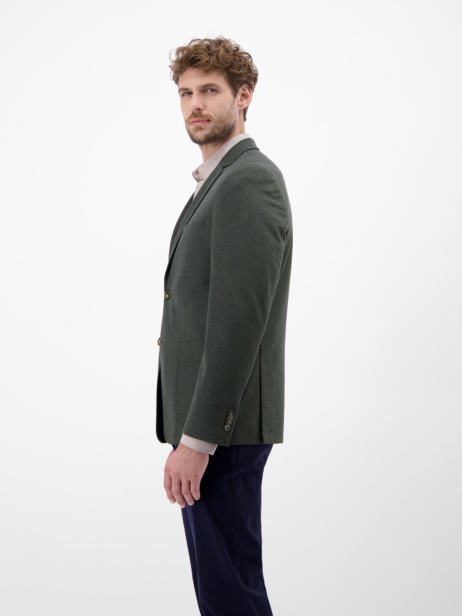 Lerros Jerseycolbert LERROS blazer met houndstooth patroon