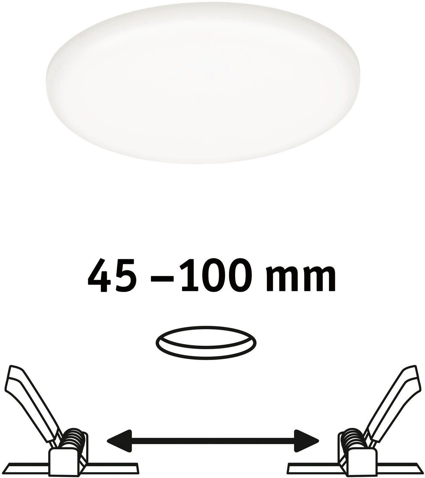 Paulmann Ledinbouwlamp LED Inbouwpaneel Veluna VariFit IP44 rond 125mm 8,5W 4.000K Satin (1 stuk)