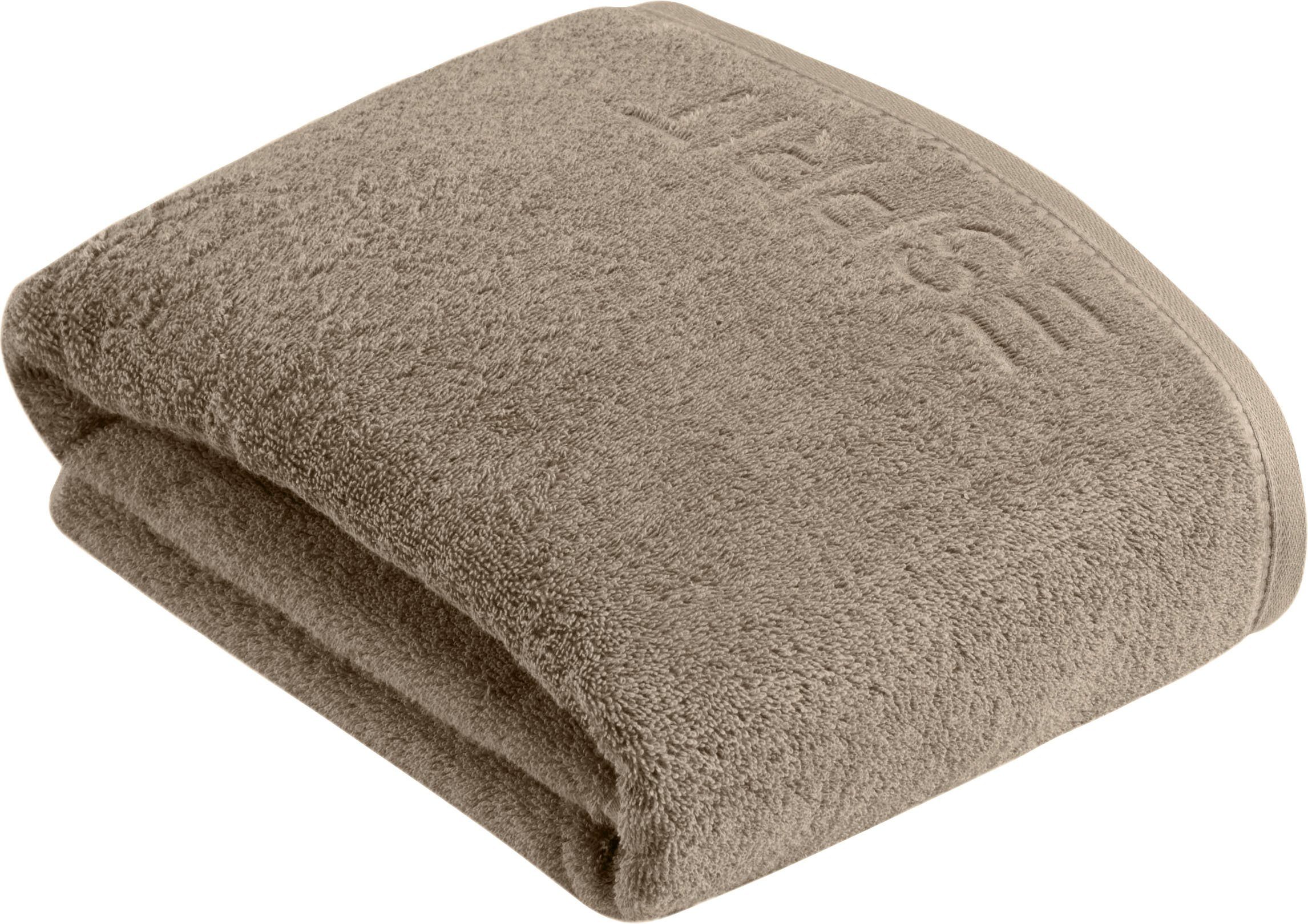 Esprit Saunalaken Modern Solid vegan geproduceerd (1 stuk) handdoeken maat 100 cm x 150 cm bruin