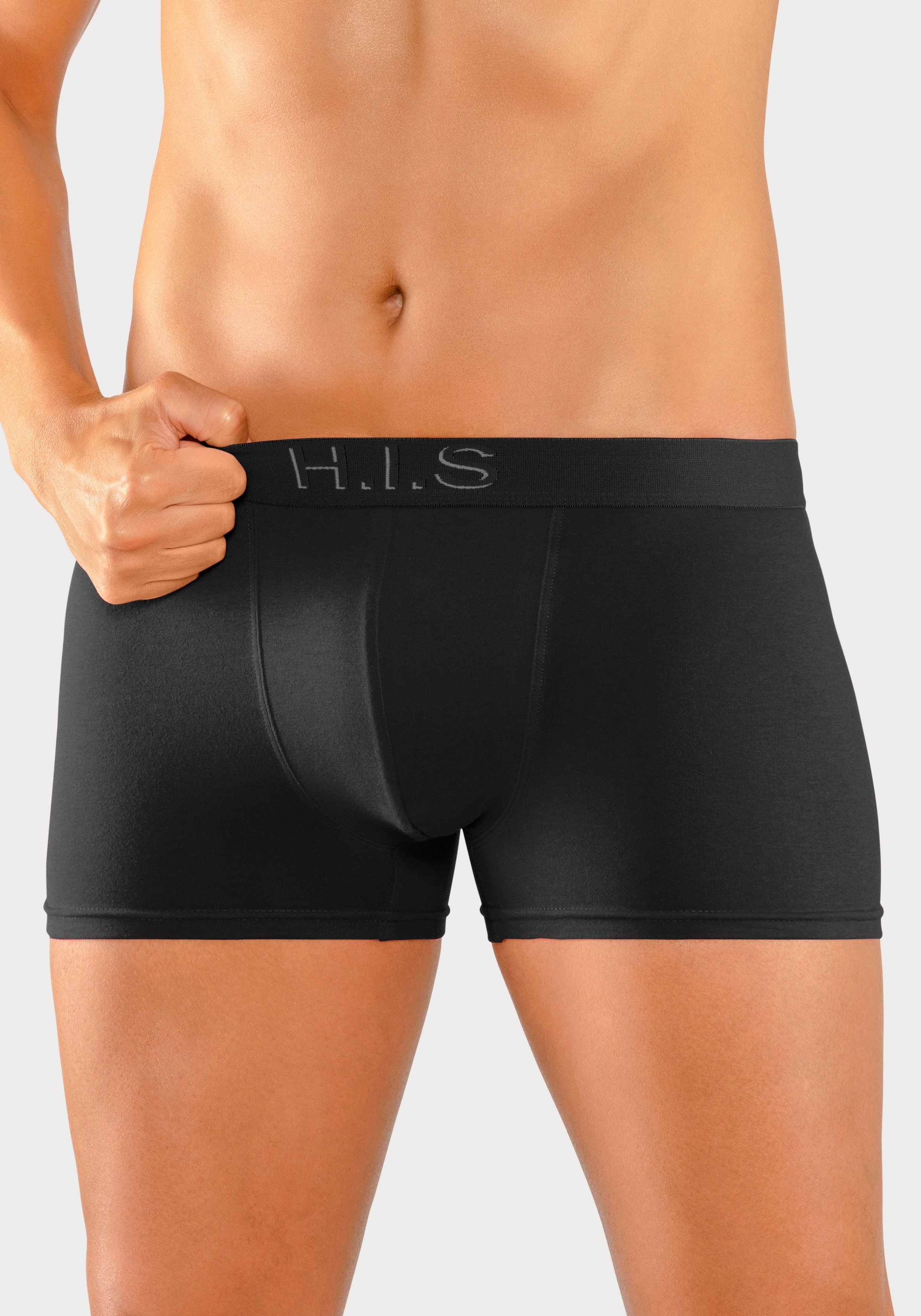 H.I.S Boxershort voor heren Logoweefband met 3D-effect (set, 5 stuks)
