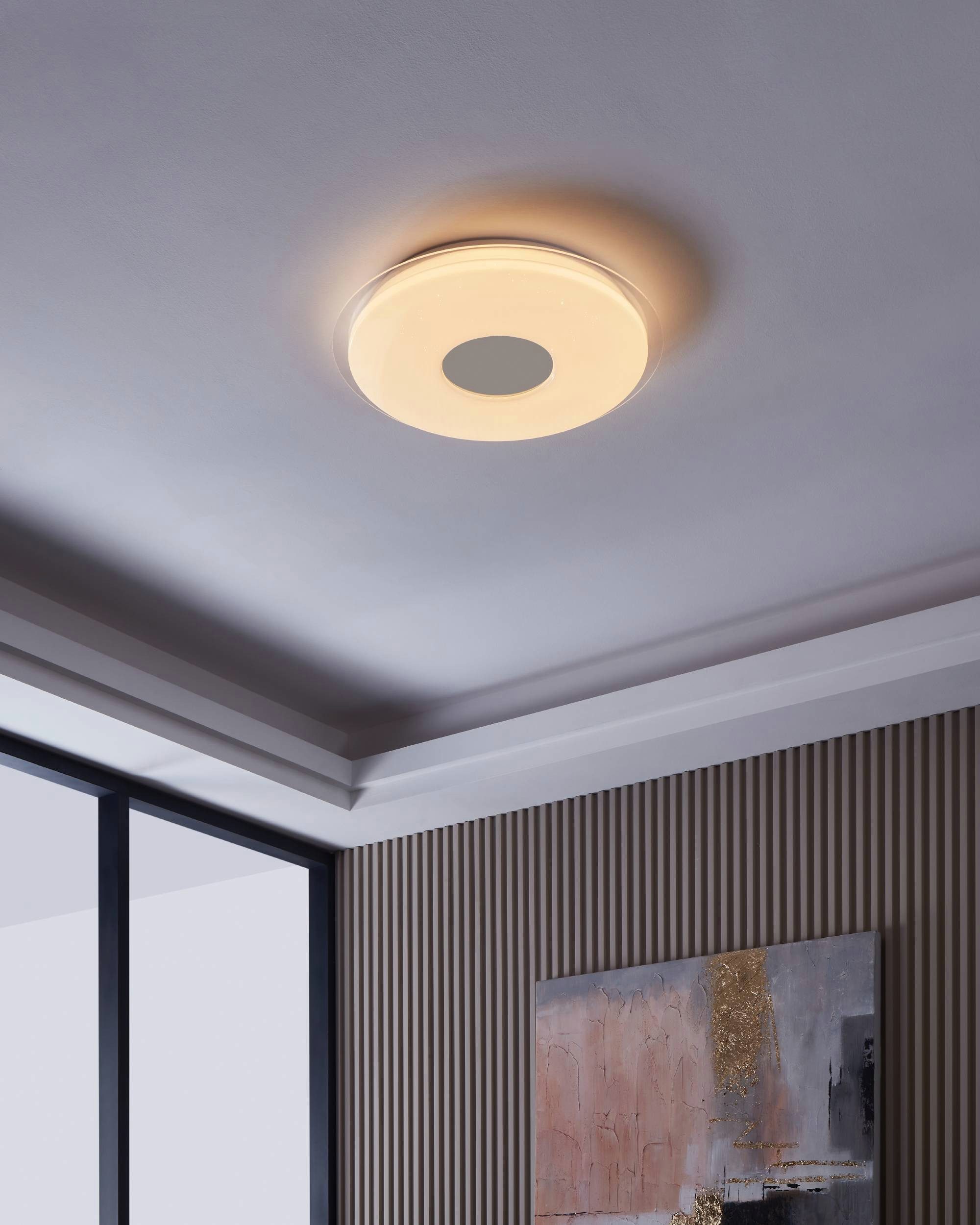 EGLO Plafondlamp LANCIANO-Z plafondlamp wit, instelbaar wit, ZigBee 3.0, sterrenhemel (1 stuk)