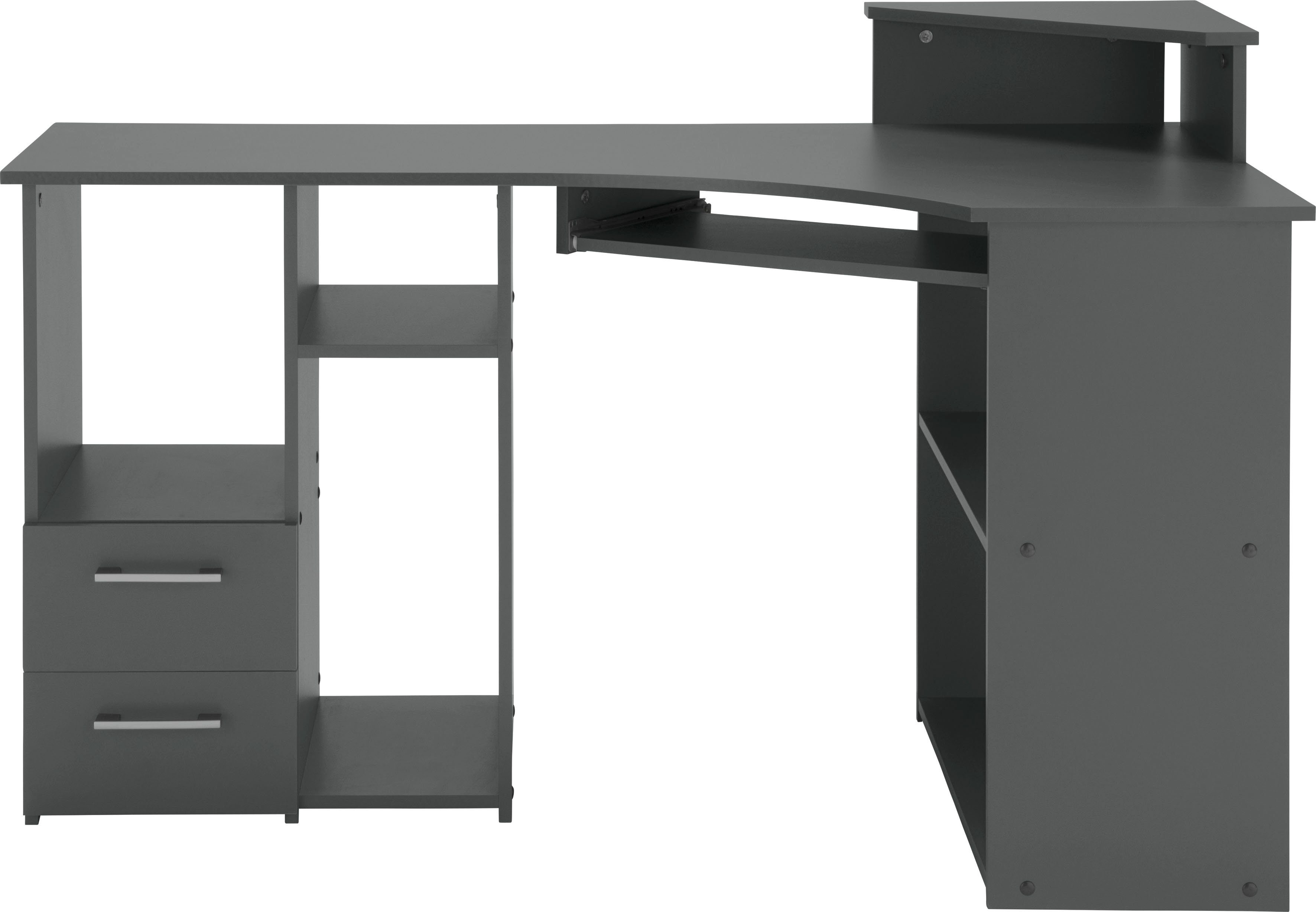 VOGL Möbelfabrik Bureau Sam Breedte 137 cm, met uittrekplank voor het toetsenbord en towervak