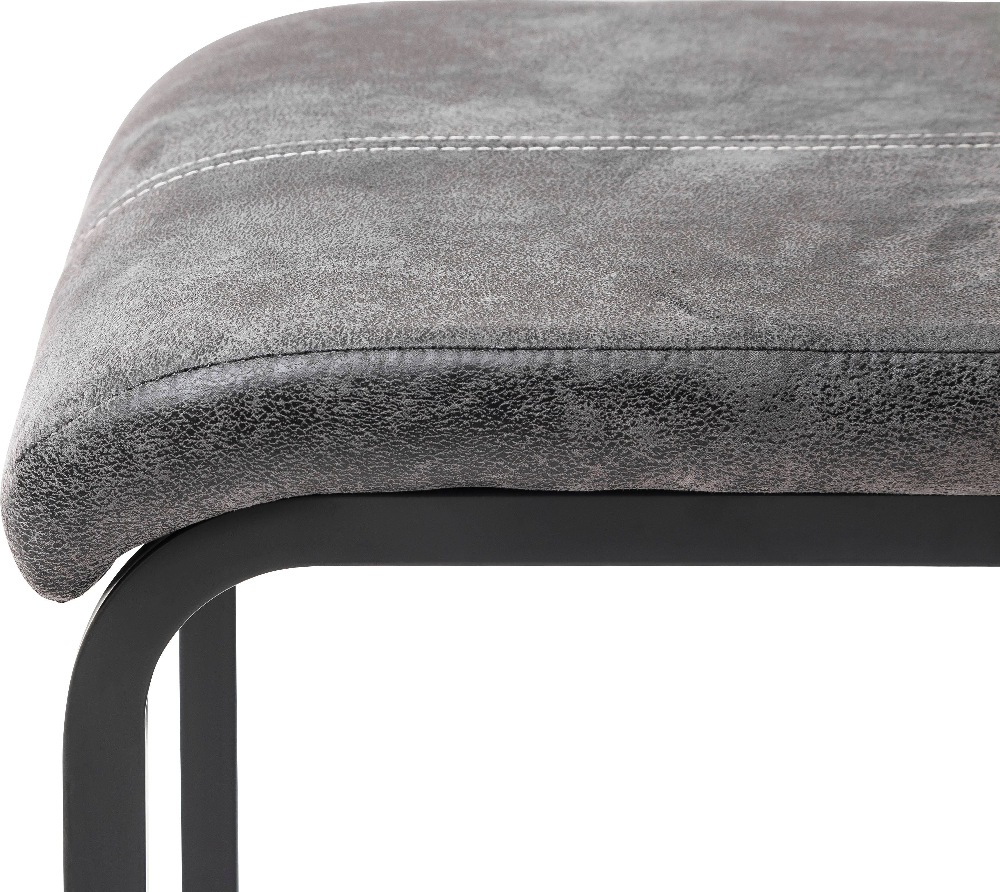 MCA furniture Eetkamerstoel Aosta Bekleding vintage-look, stoel belastbaar tot 120 kg (set, 4 stuks)