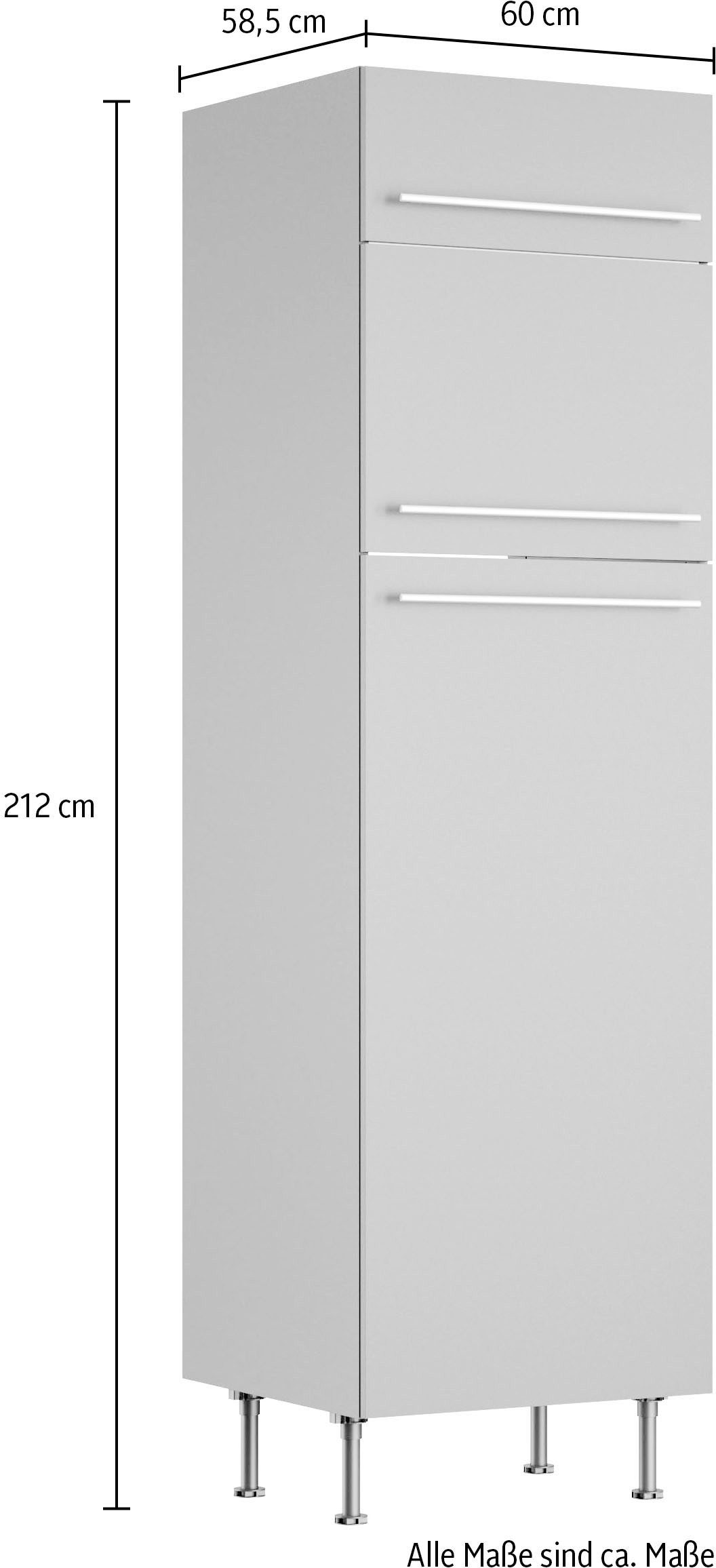 OPTIFIT Koelkastombouw KS-Bern2 Breedte 60 cm, hoogte 211,8 cm, 1 klep, 2 deuren