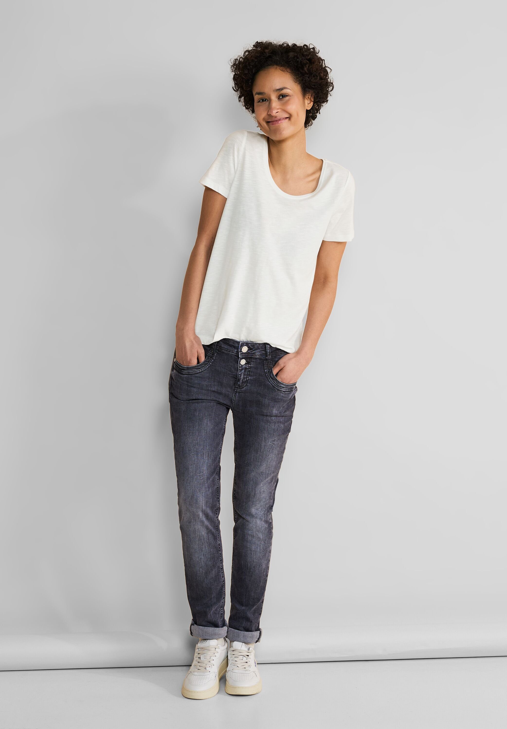 STREET ONE T-shirt Style Gerda met een langere achterkant