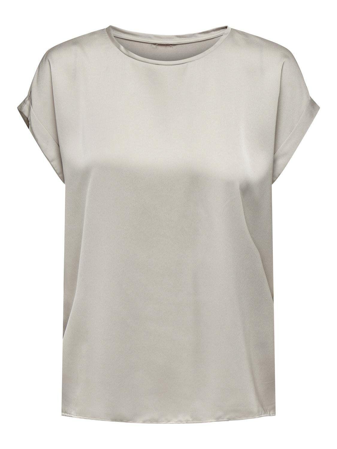 Only Shirt met korte mouwen ONLLIEKE S S SATIN MIX TOP WVN NOOS