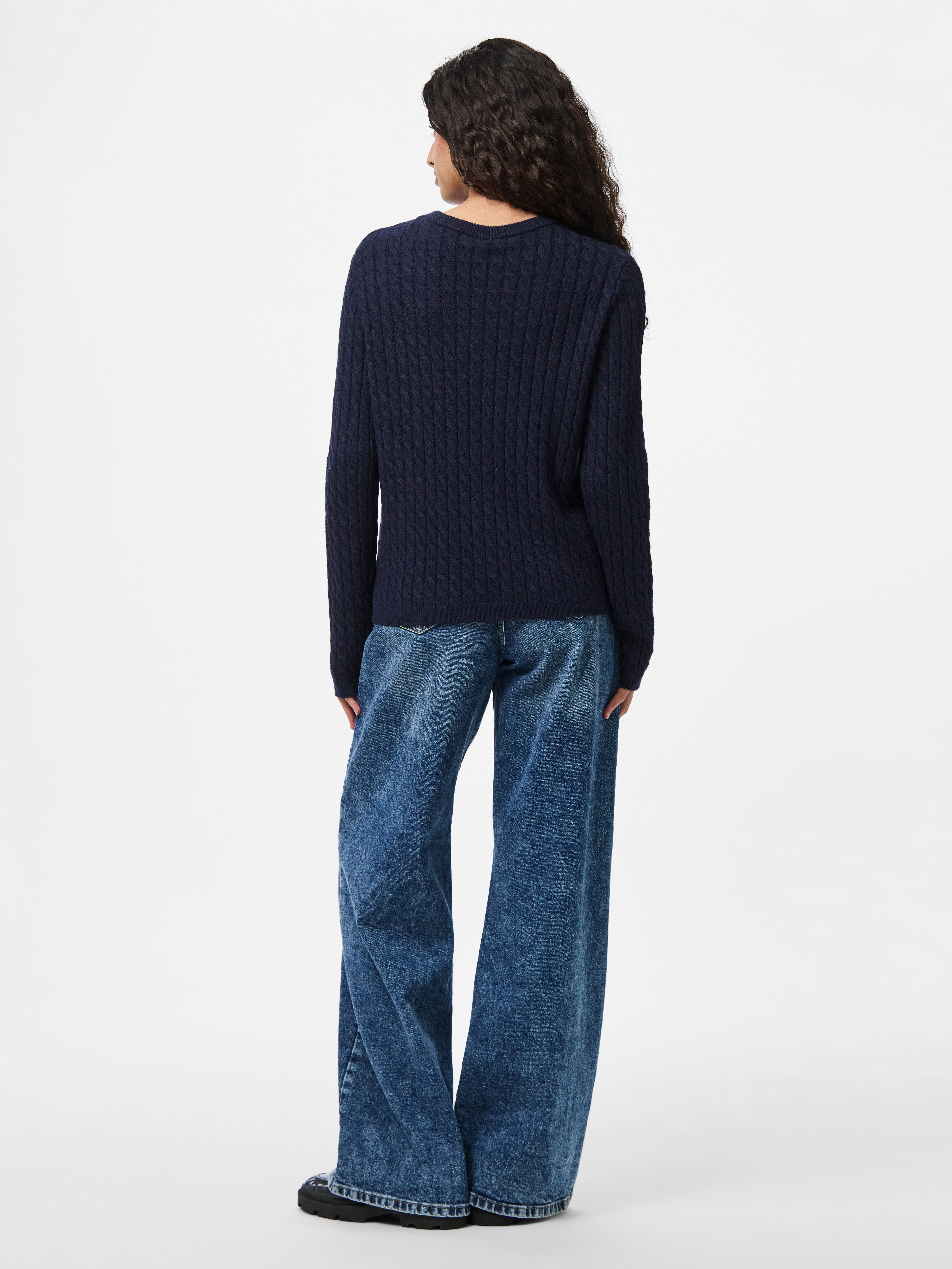 pieces Gebreide trui PCFIA LS CABLE KNIT NOOS BC