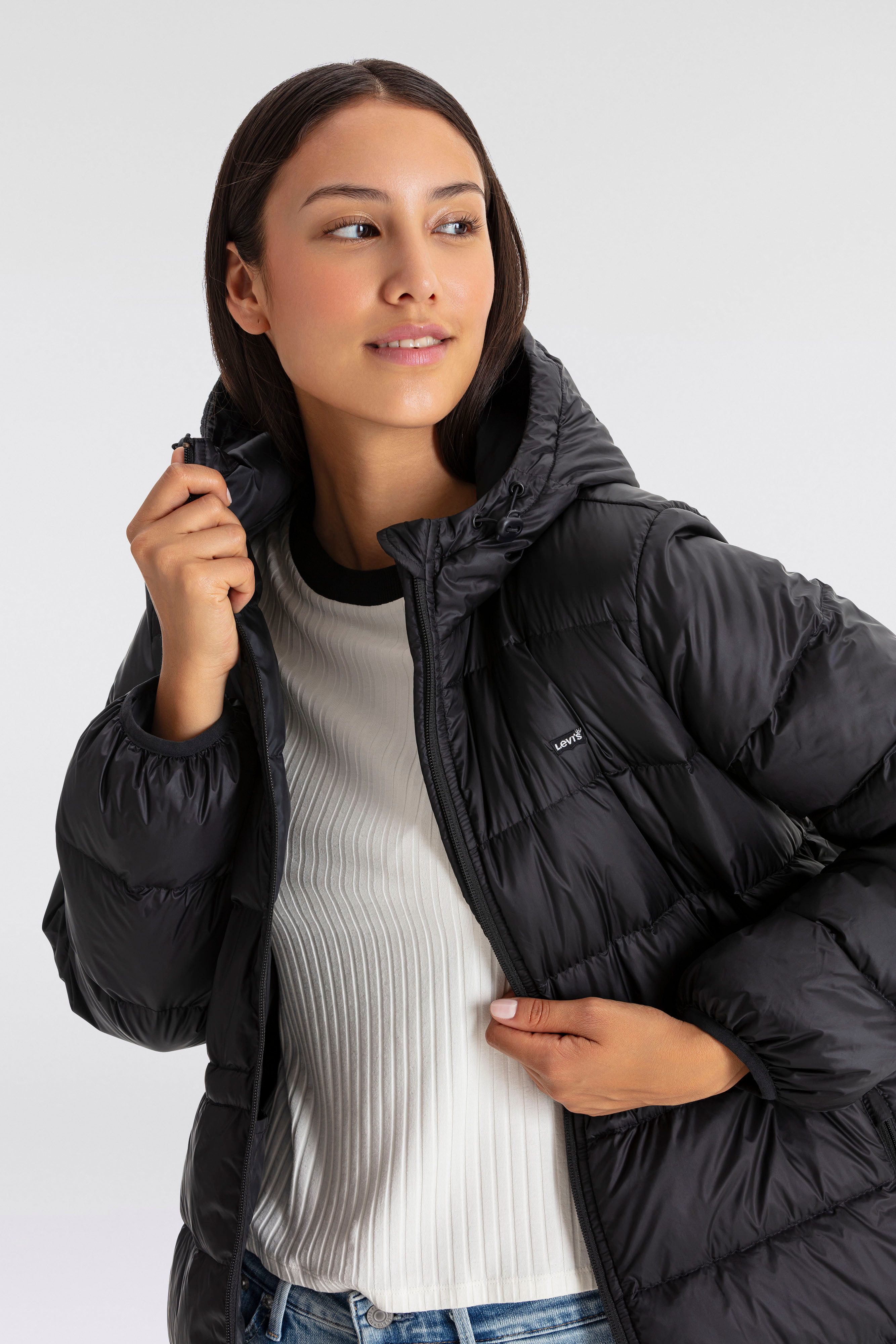 Levi's Gewatteerde jas POLLY MIDI PUFFER met praktische zakken