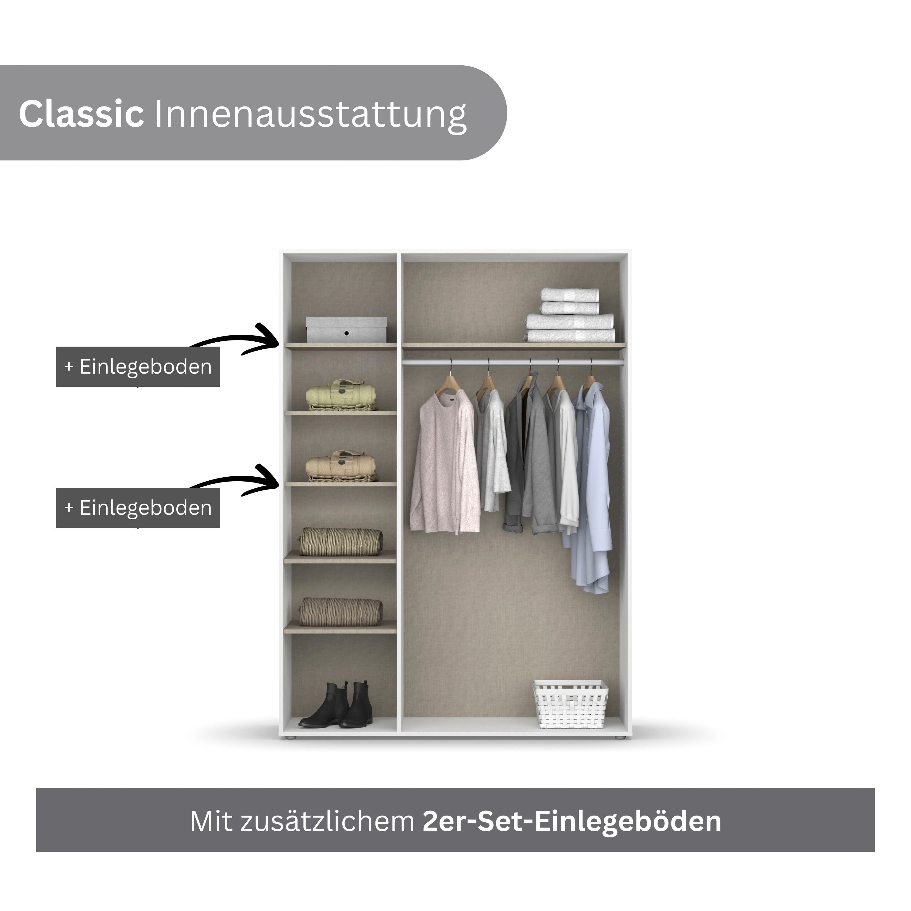 rauch Draaideurkast Kledingkast kast garderobe waskast SHINJO Grepen en voeten van massief hout, veel opbergruimte MADE IN GERMANY