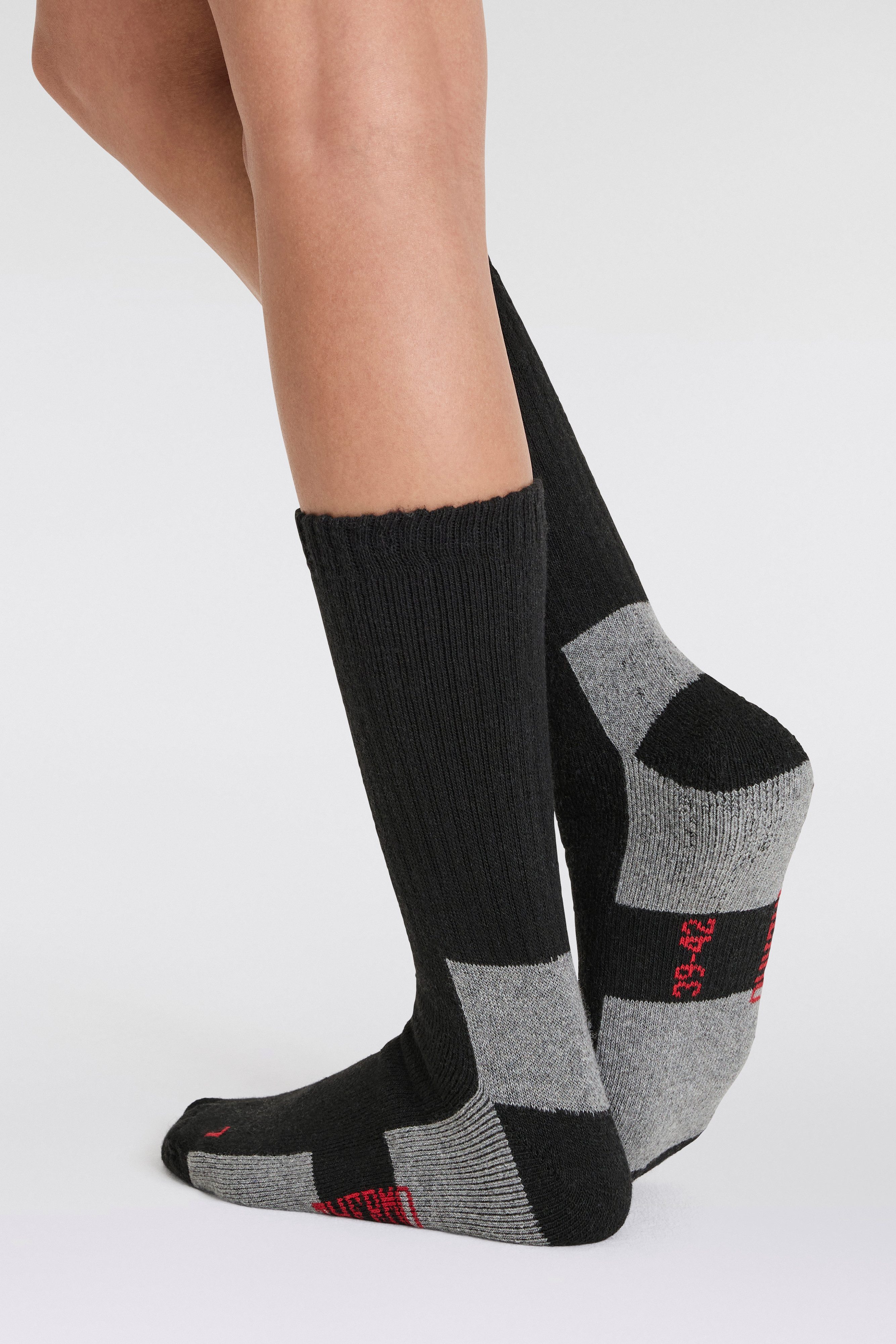 Apollo Basic sokken THERMAL TRACKING SOCKS Unisex met verwarmende merinowol (2 paar Set van 3)