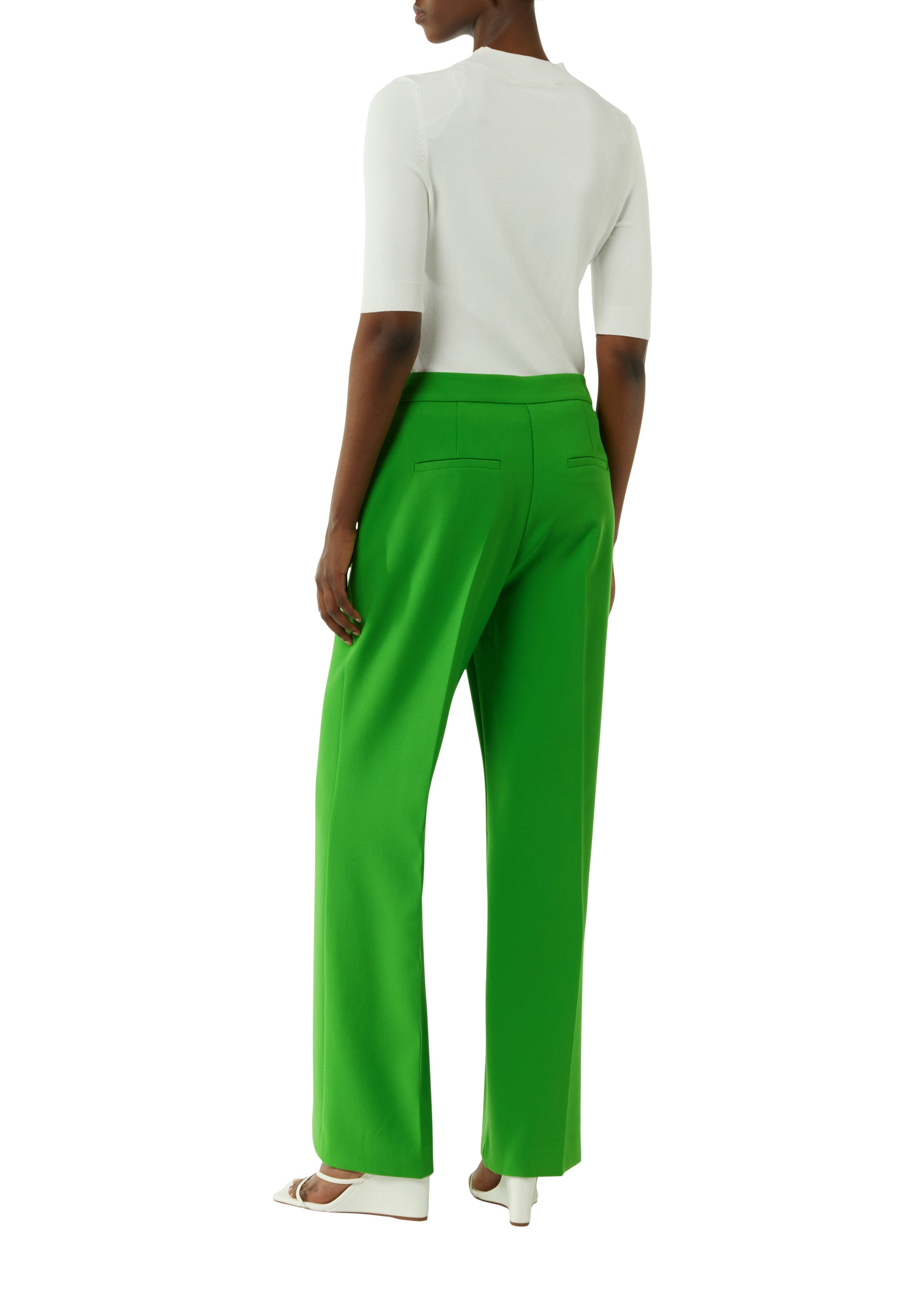 Comma Stoffen broek met persplooien