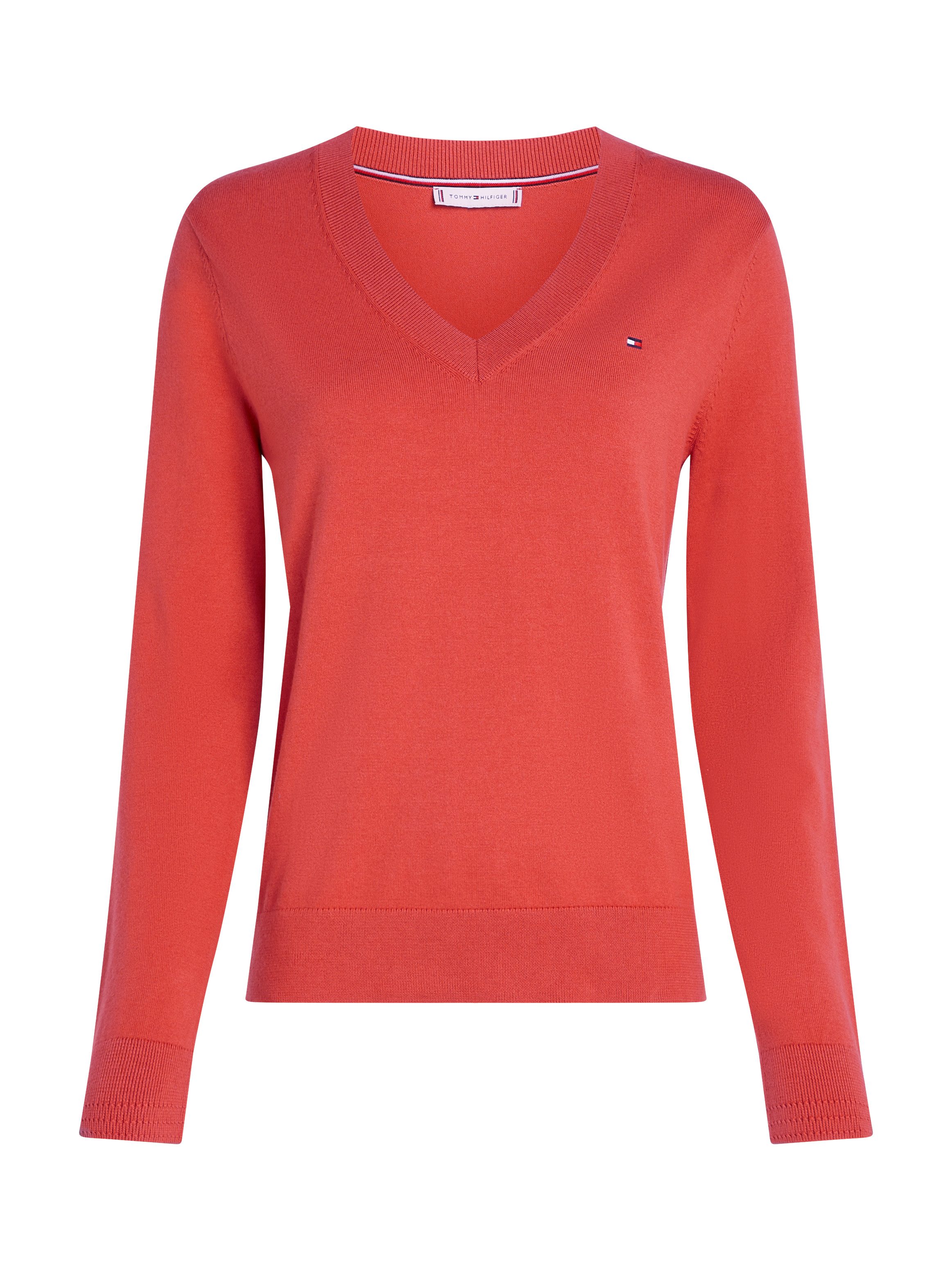 Tommy Hilfiger Trui met V-hals met logoborduursel